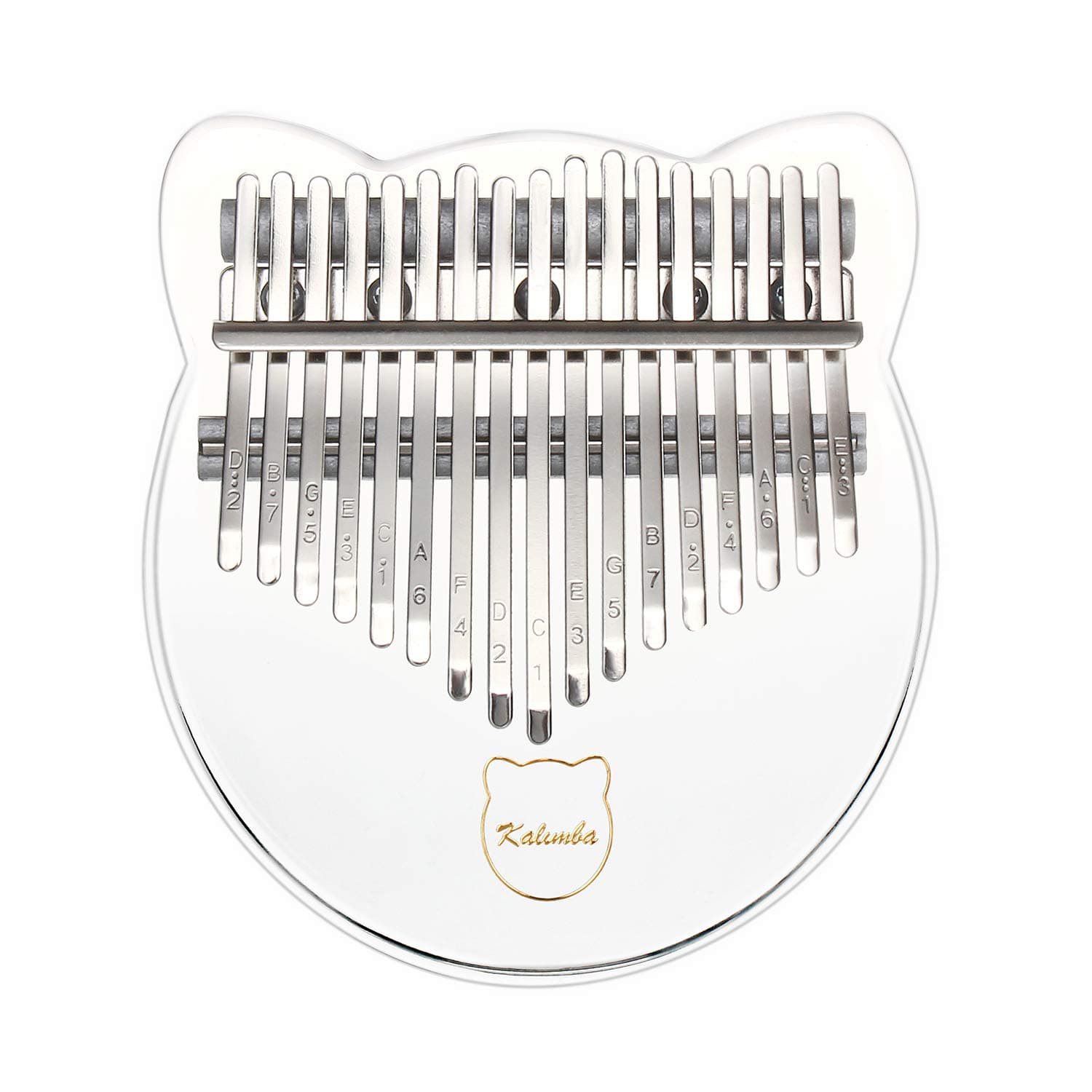 REAWOW Crystal Kalimba Transparent Bear Thumb Piano 17 Notes Acrylic Plate Finger Piano Musical Instrument Gifts for Kids Adult Beginners with Stand Holder And Protective Box