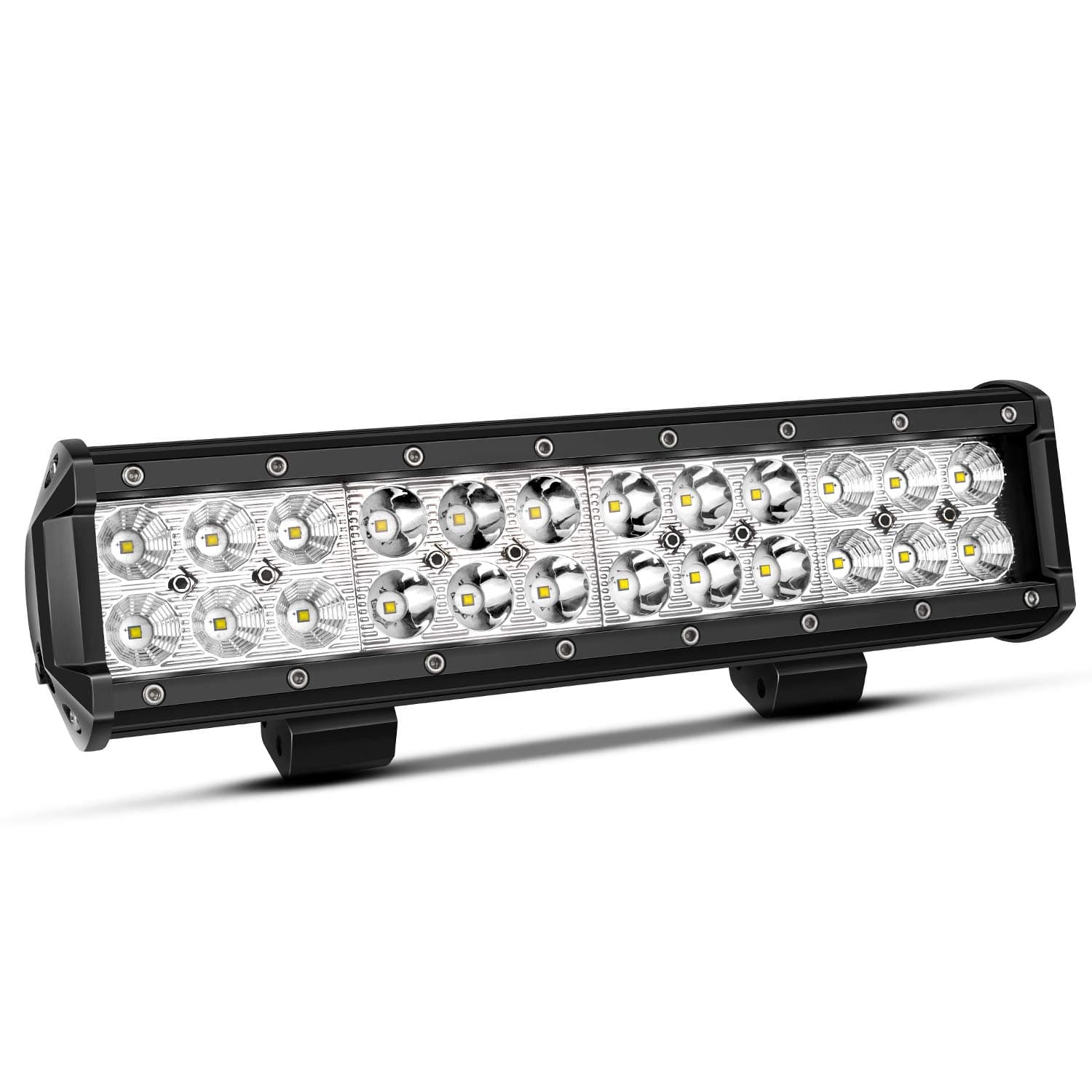TURBO SII12 Inch LED Light Bar Spot Flood Combo Beam 180W Double Row Light Bar Off Road Driving Led Work Lights for UTV ATV Truck Boat Waterproof