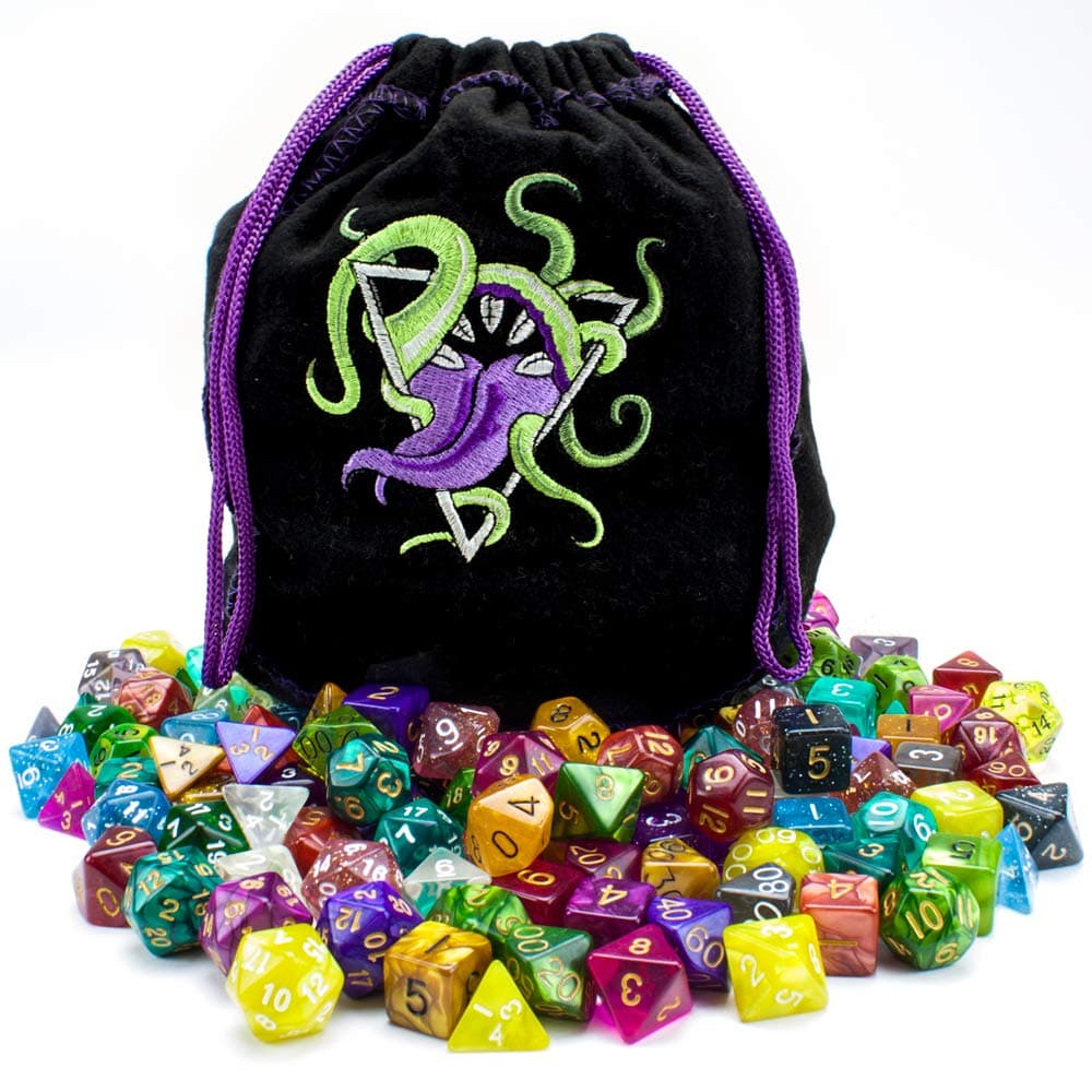 Wiz Dice Bag of Devouring: 140 Polyhedral Dice in 20 Complete Sets