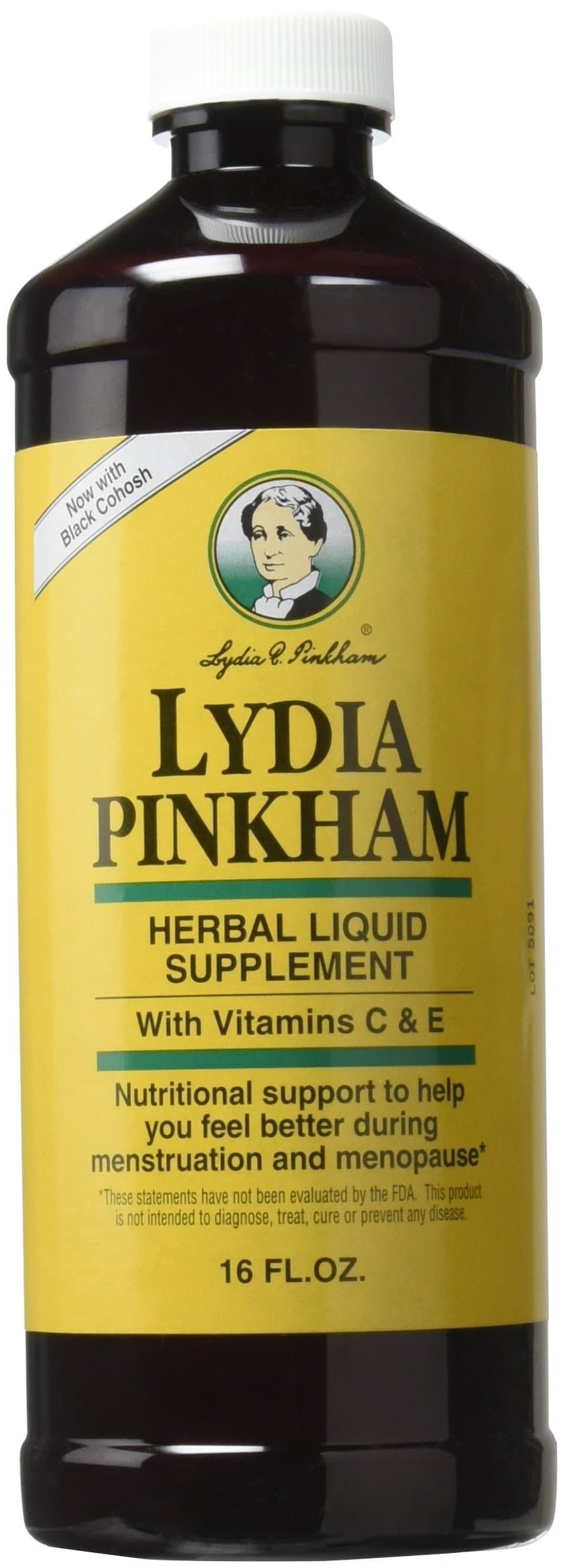 Lydia Pinkham Liquid Herbal Supplement for Menstruation and Menopause Support, 16 Ounce