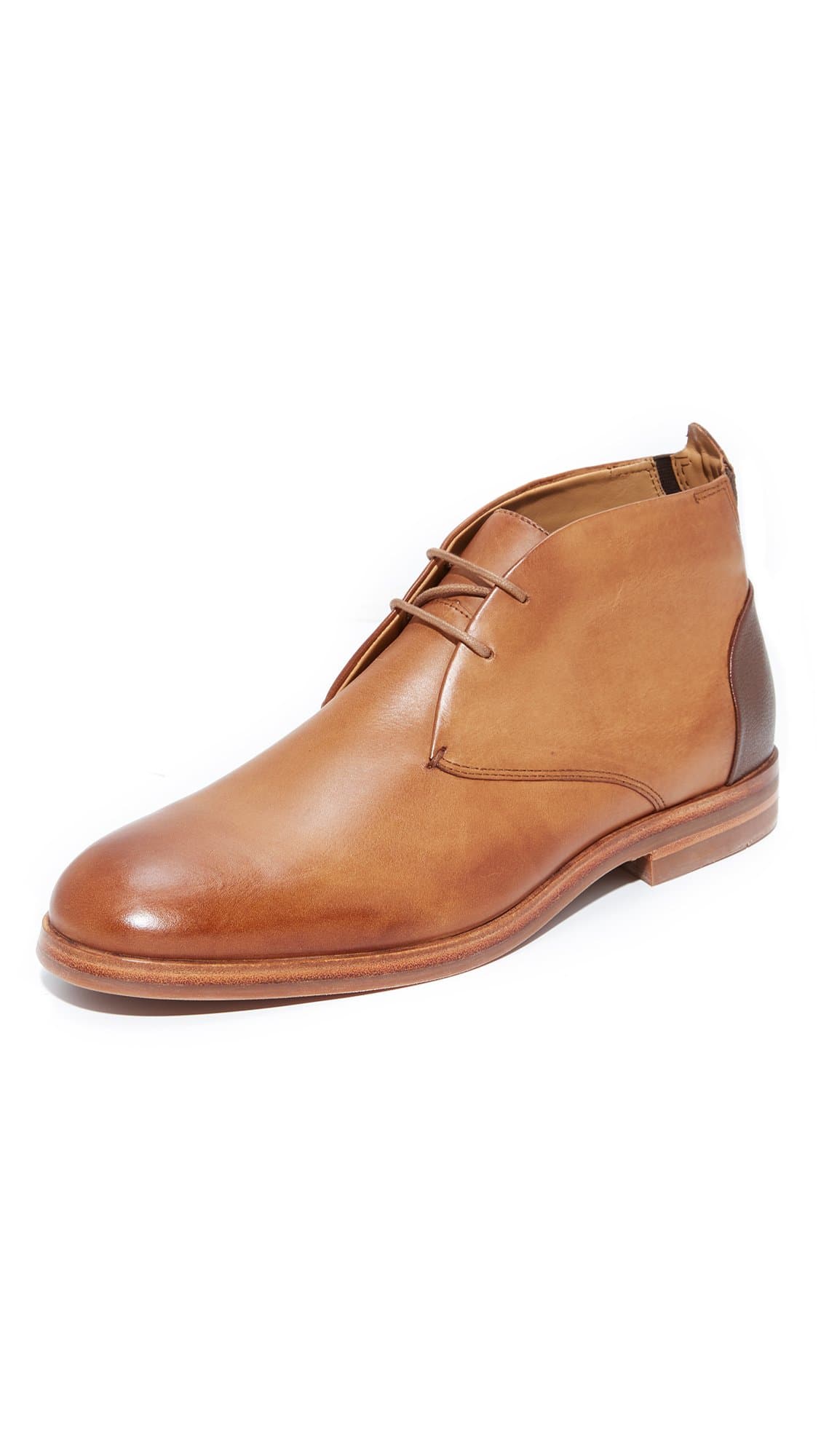 H by Hudson Mens Matteo Calf Formal Leather Office Smart Chukka Boots - Tan - 11