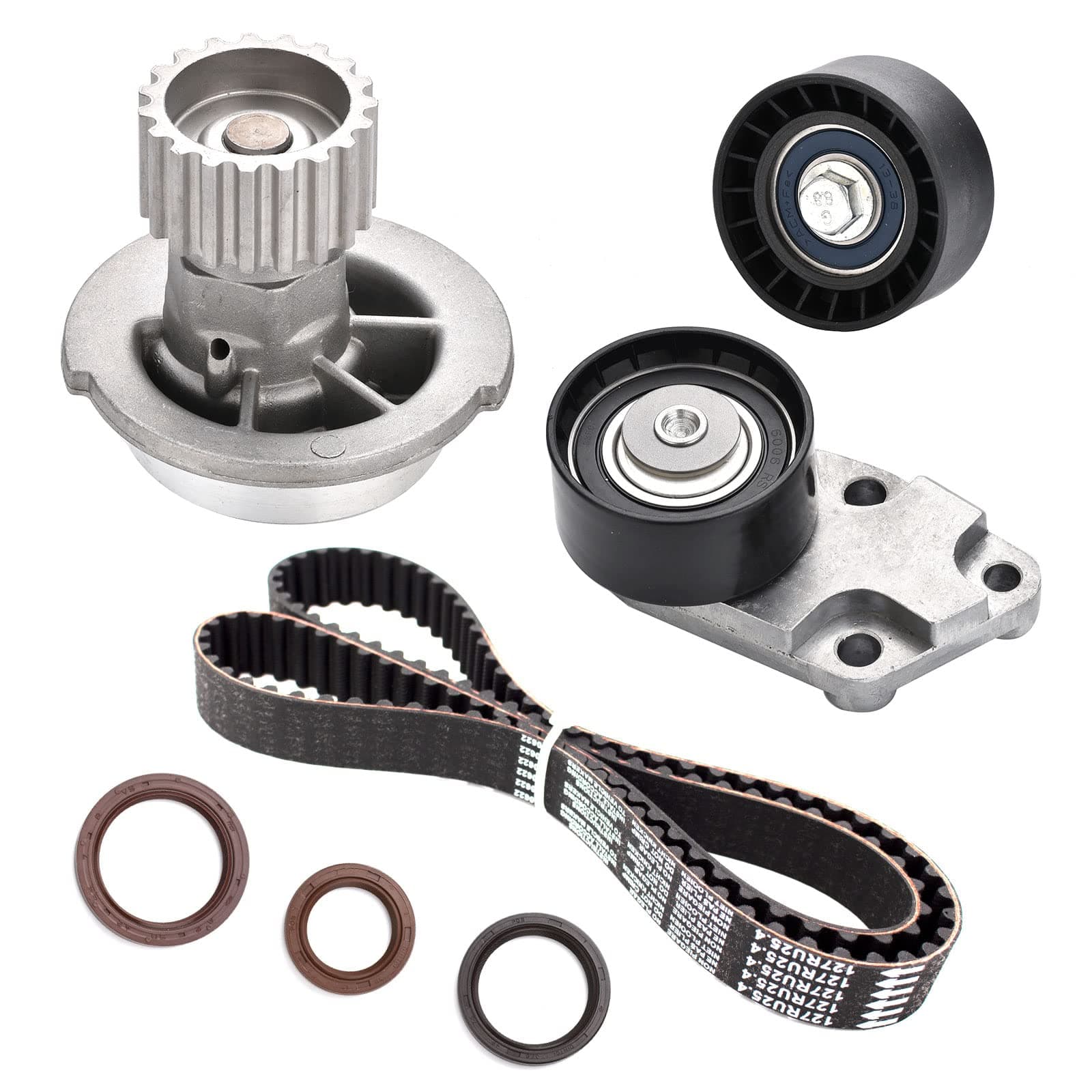 Nakuuly Timing Belt Kit with Water Pump Compatible with 2004 2005 2006 2007 2008 Chevy Aveo Aveo5 1.6L L4 DOHC 16V Engine
