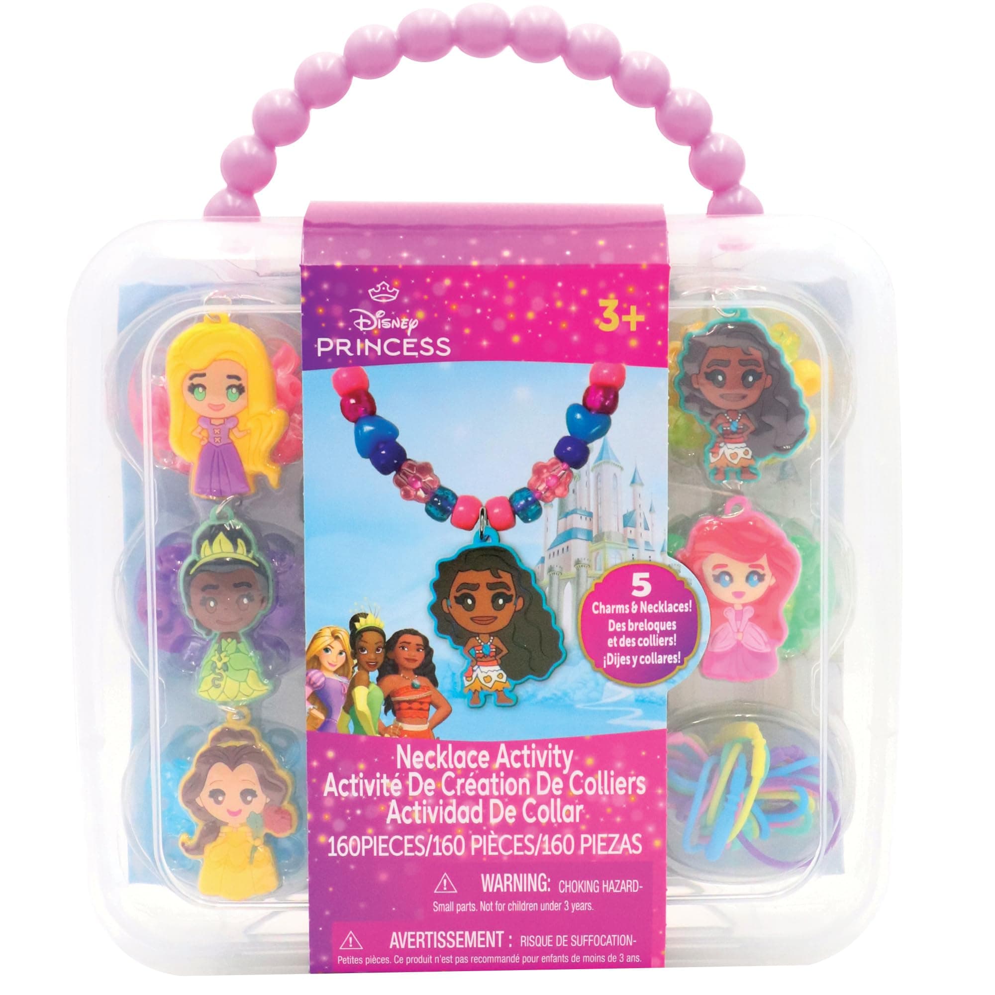 Tara Toys Disney Princess Necklace Activity Set, Create your own jewelry, easy for little hands [Amazon Exclusive] 9.7x8.18x2