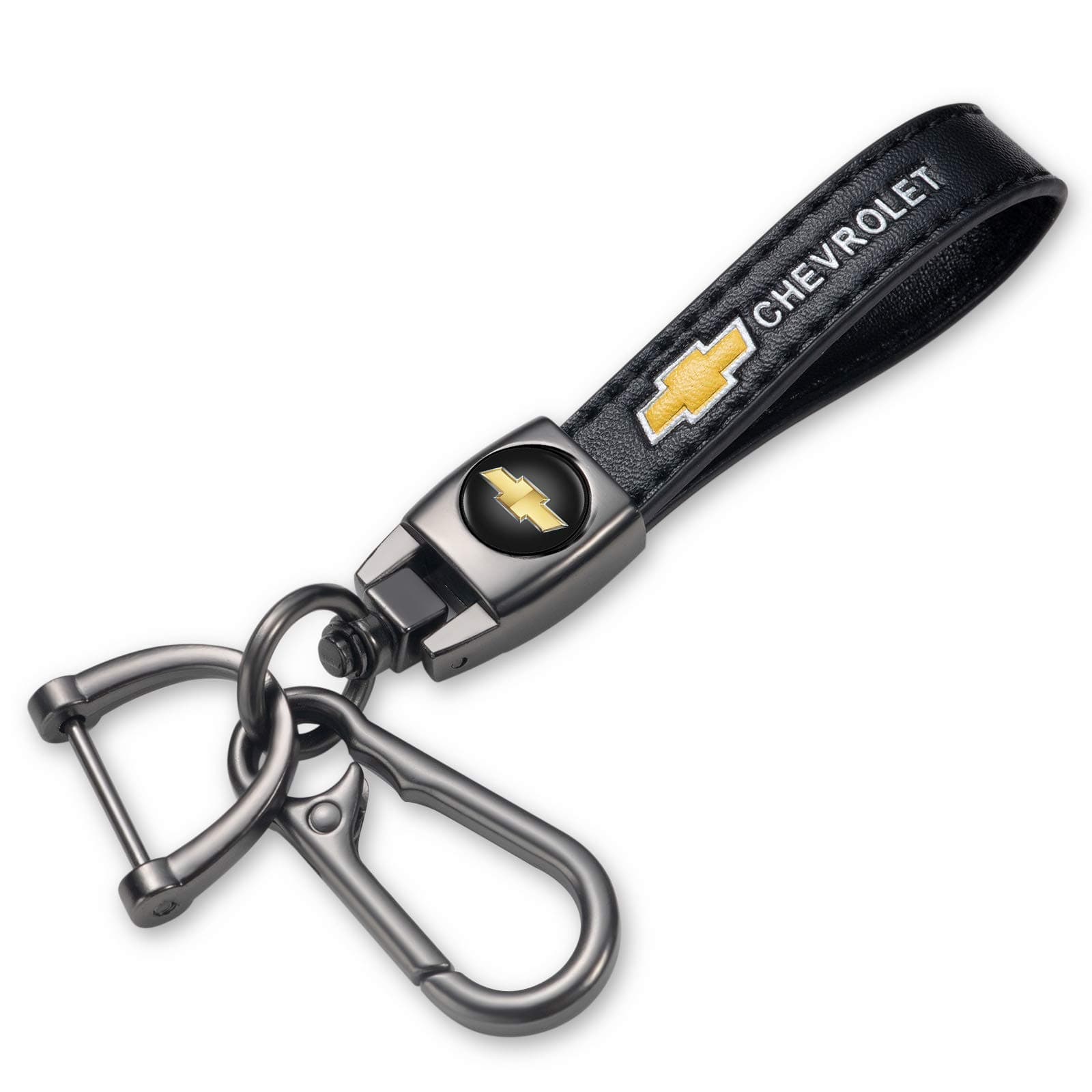 VENJSEN Genuine Leather Car Keychain Keyring Accessories Compatible with Car Key Chain Family Present for Man and Woman