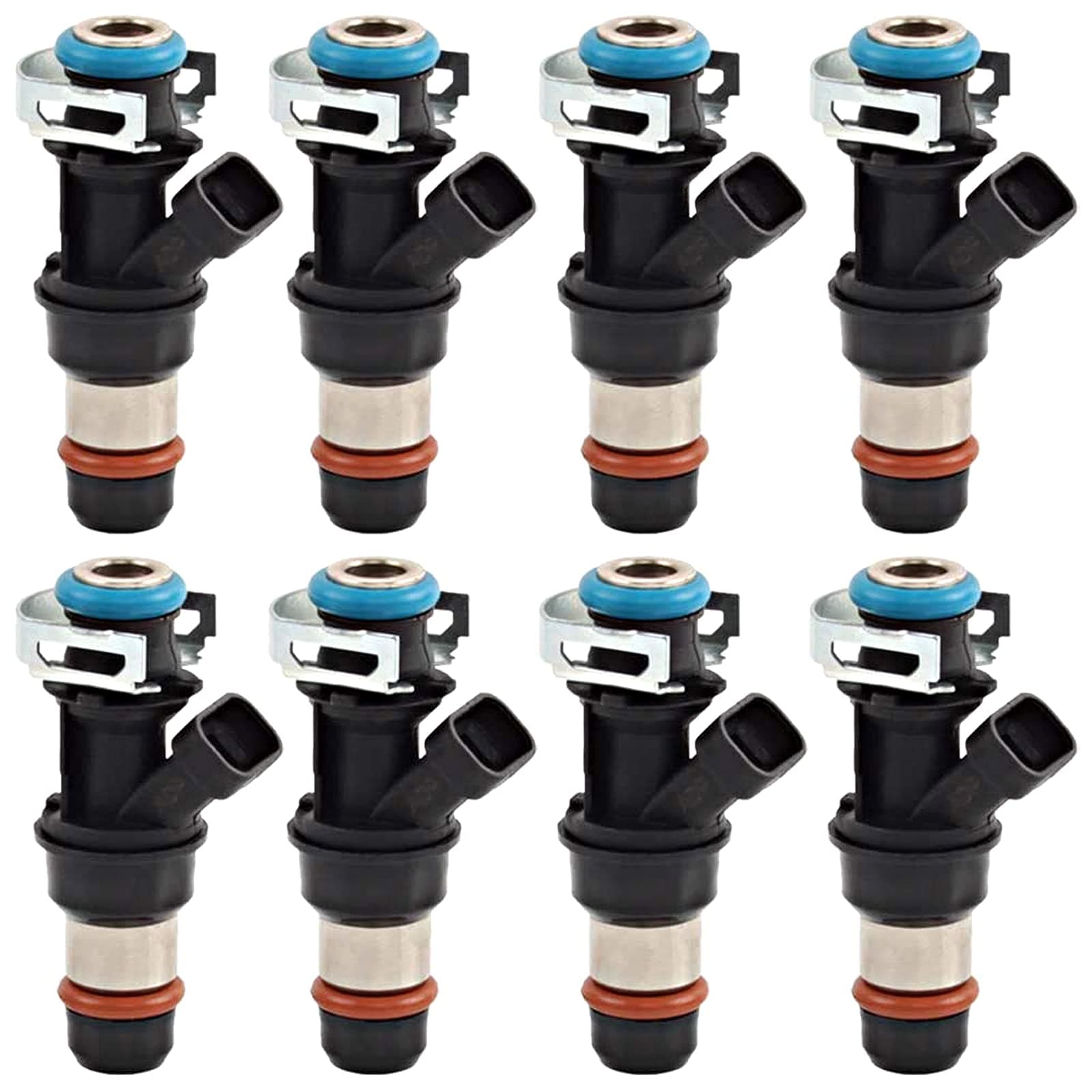 Fuel Injector Set of 8 17113698 - Compatible with Chevrole,Cadillac,EscaladeSilverado,SSR,Suburban,Tahoe,Avalanche,Express,GMC,Savana,Sierra,Yukon 4.8L,5.3L, 6.0L V8 Vehicles -Year 00-07
