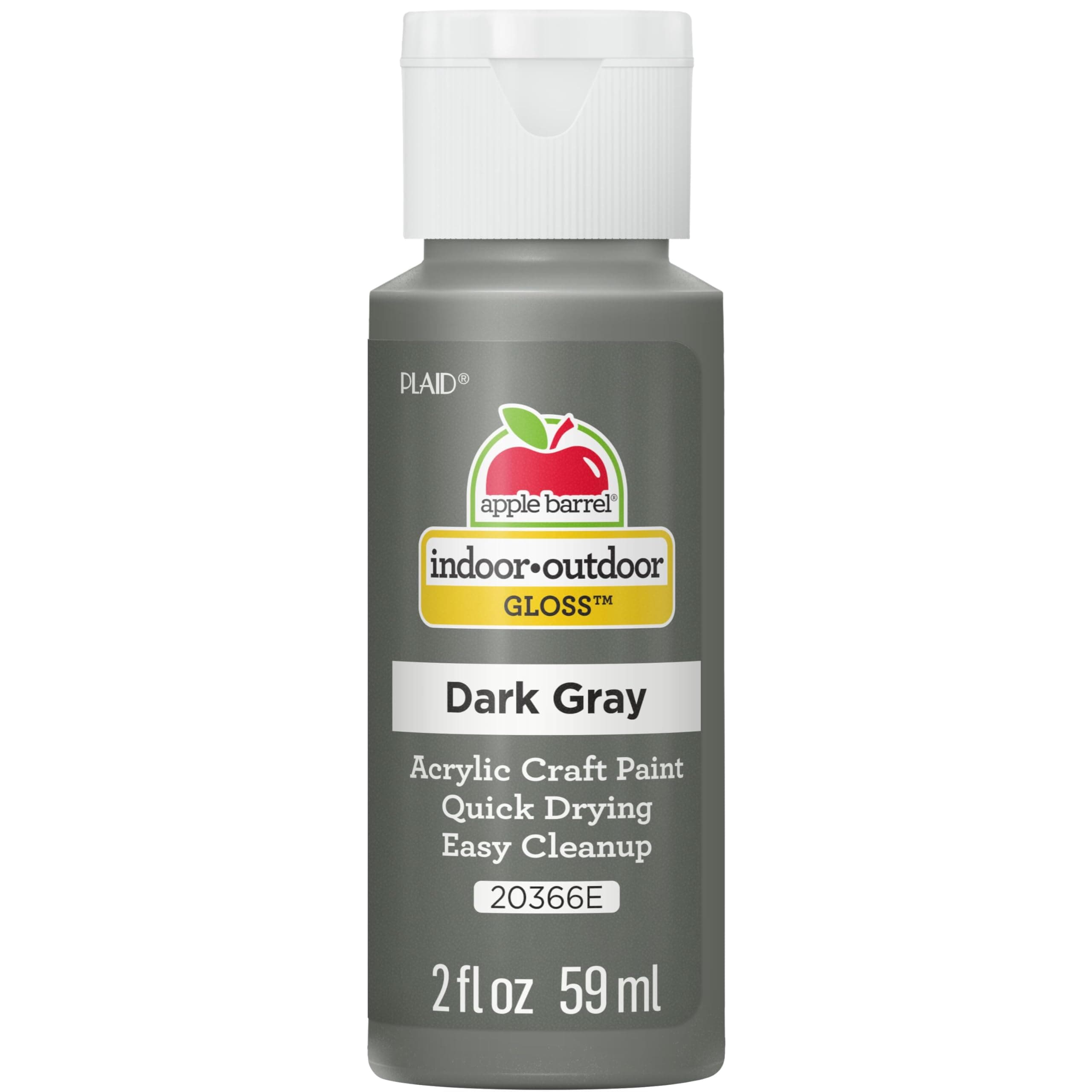 Apple Barrel Gloss Acrylic Paint in Assorted Colors (2-Ounce), 20366 Dark Grey