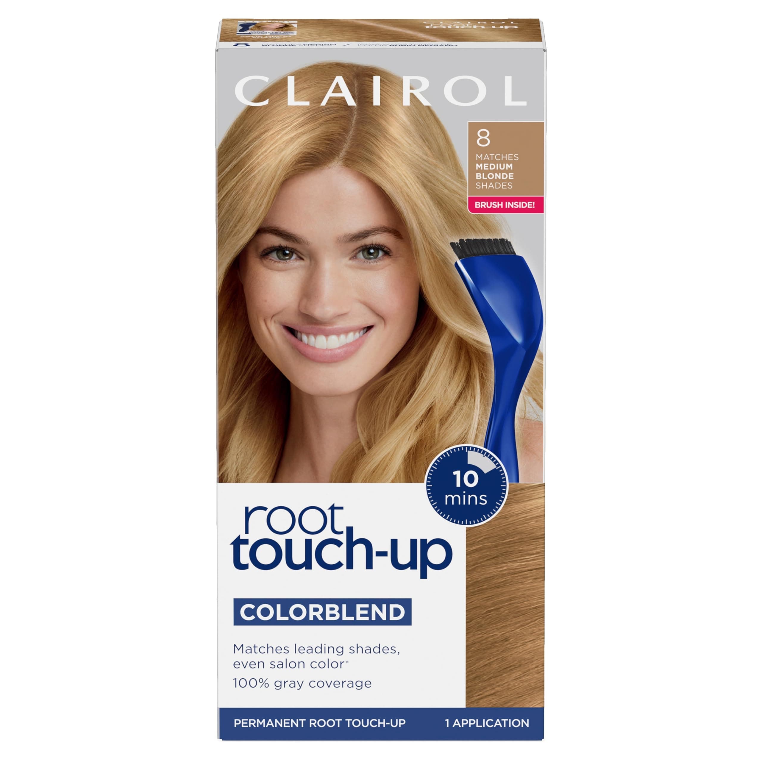 Root Touch-Up by Nice'n Easy Permanent Hair Dye, 8 Medium Blonde Hair Color, Pack of 1
