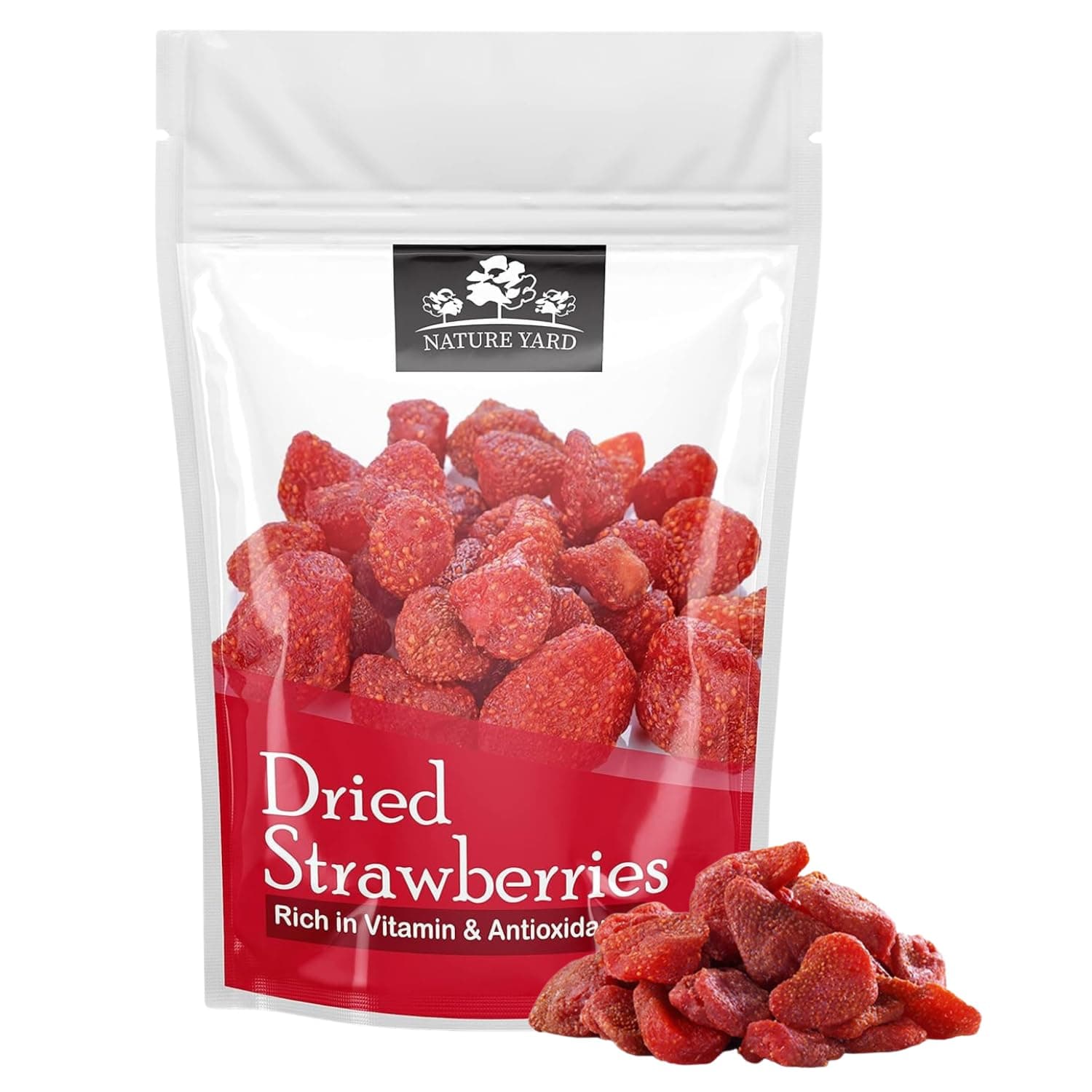 Dried Strawberries - 400gm - Naturally Dehydrated Candied Strawberry dry fruit
