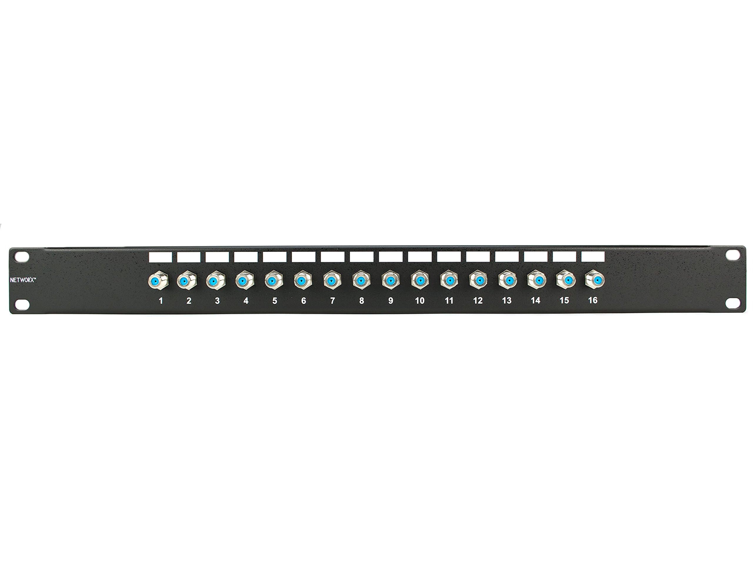 Networx Coaxial Patch Panels (16 Port, F-Connector 3ghz)