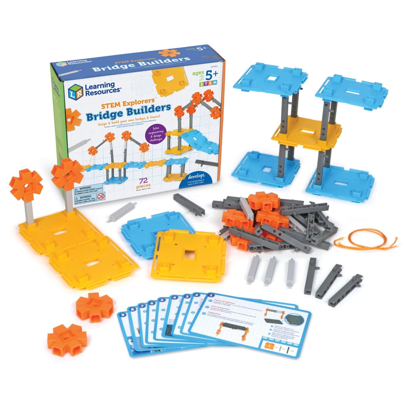 STEM Explorers Bridge Builders - Building Science Toys, Fine Motor Skills, Toddler Explorer Kit, Gifts for Boys and Girls