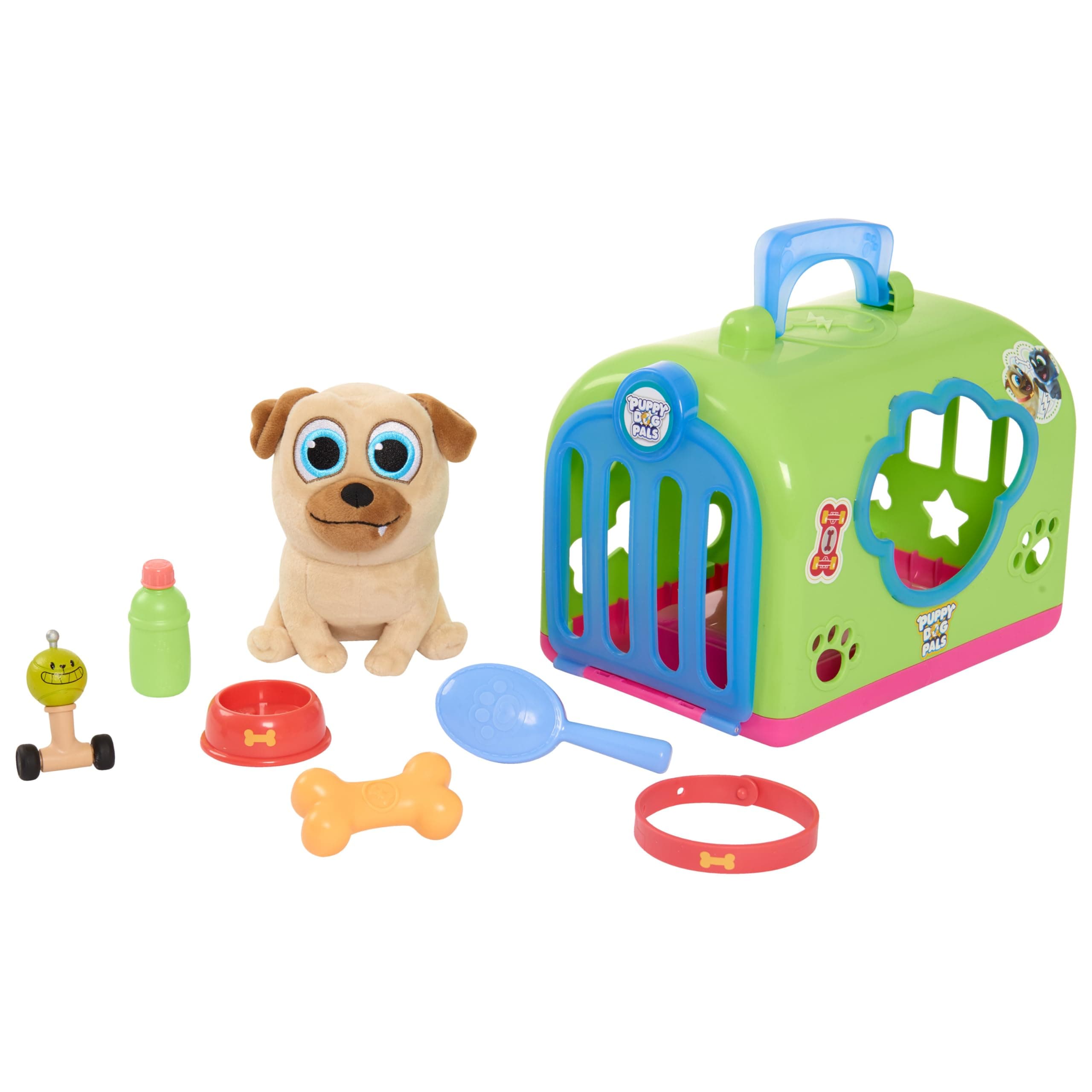 Puppy Dog Pals Groom and Go Pet Carrier, Rolly, Kids Toys for Ages 3 Up by Just Play