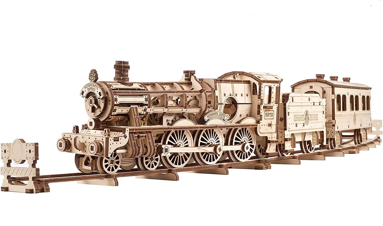 Harry Potter Hogwarts Express 3D Puzzles for Adults to Build - Model Kits for Building Model Train Set - 3D Wooden Puzzle Includes Train, Tracks, Tender, Carriage and 3 Figurines