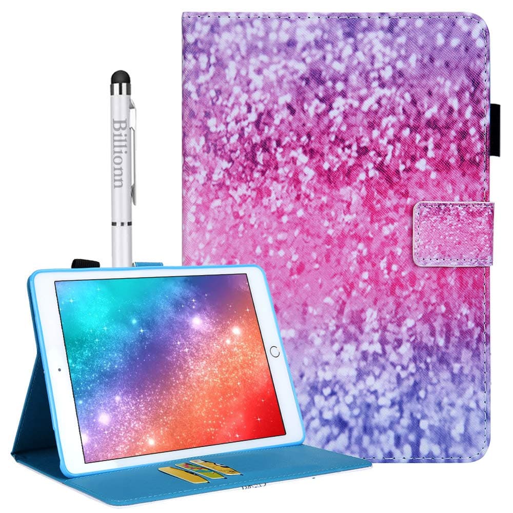 AE Kid's Cute Lightweight Stand Auto Wake/Sleep Case for Apple iPad 9.7in, Rainbow Balloon