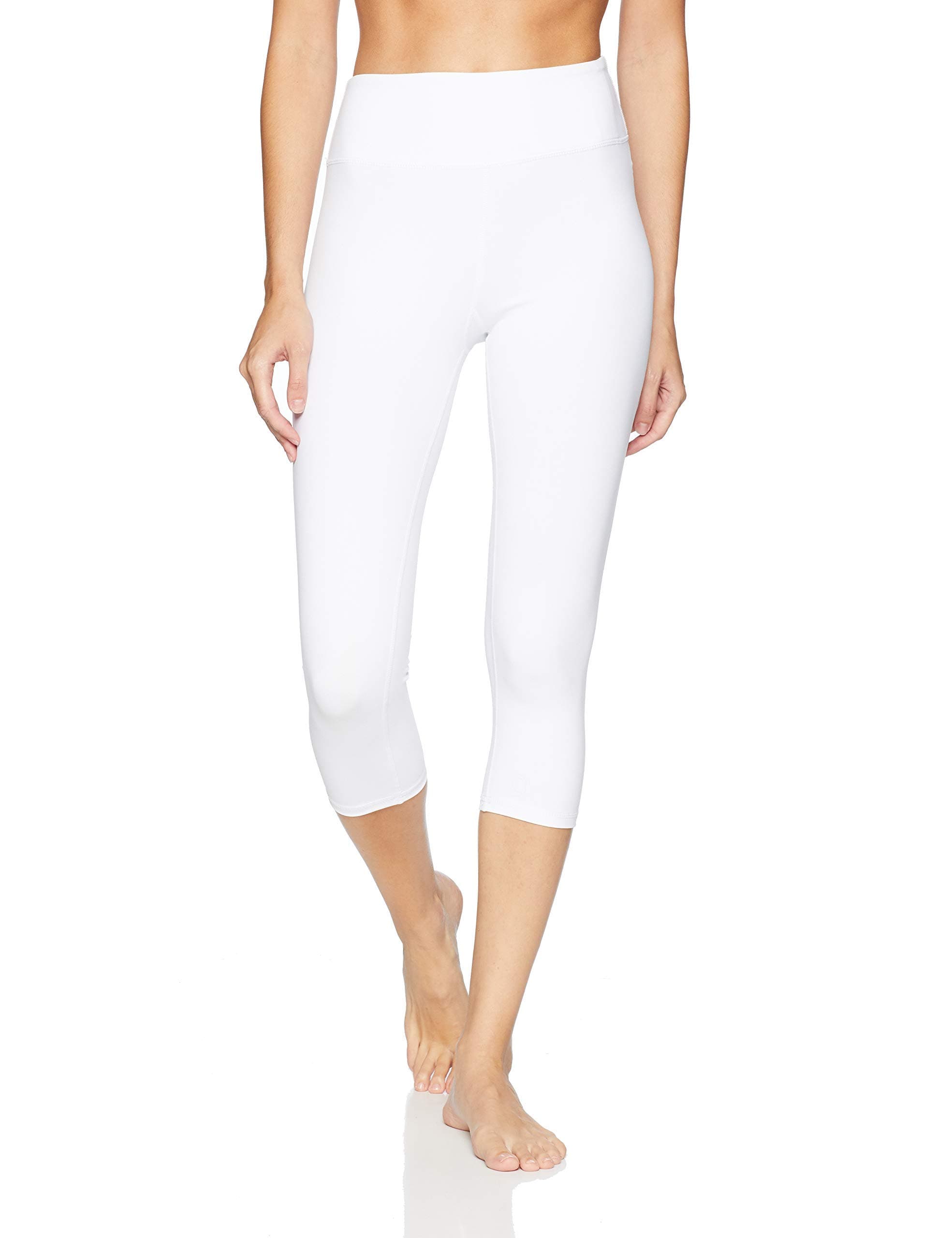 Women's Yoga Capri Legging Inner Pocket Non See-Through Fabric Leggings