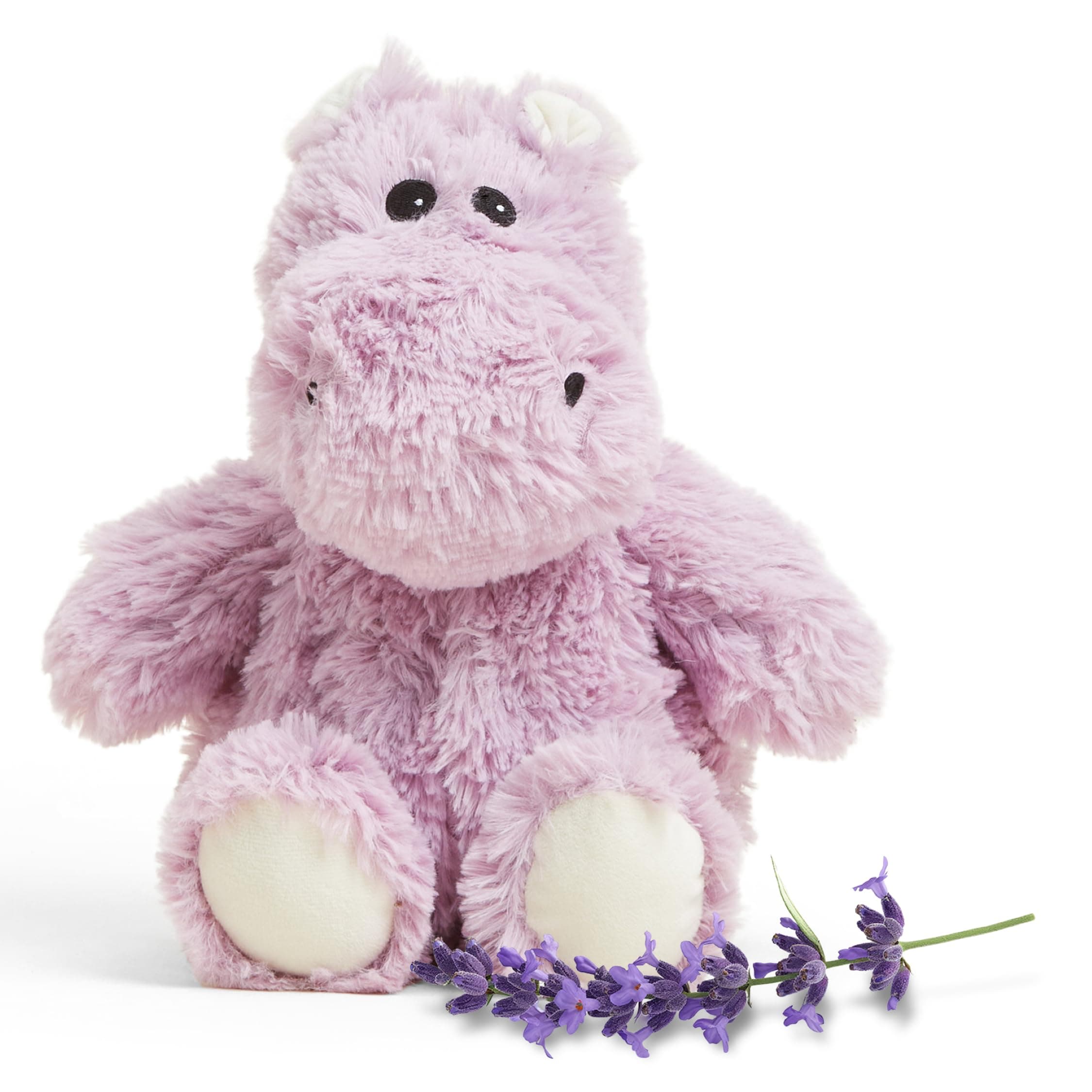 Junior Microwavable & Weighted Stuffed Animals, Hippo - Heated Stuffed Animal Plushie for Warmth & Comfort - Cute Soft Plush Toys for Adults & Children (Boys, Girls, Babies & Toddlers)