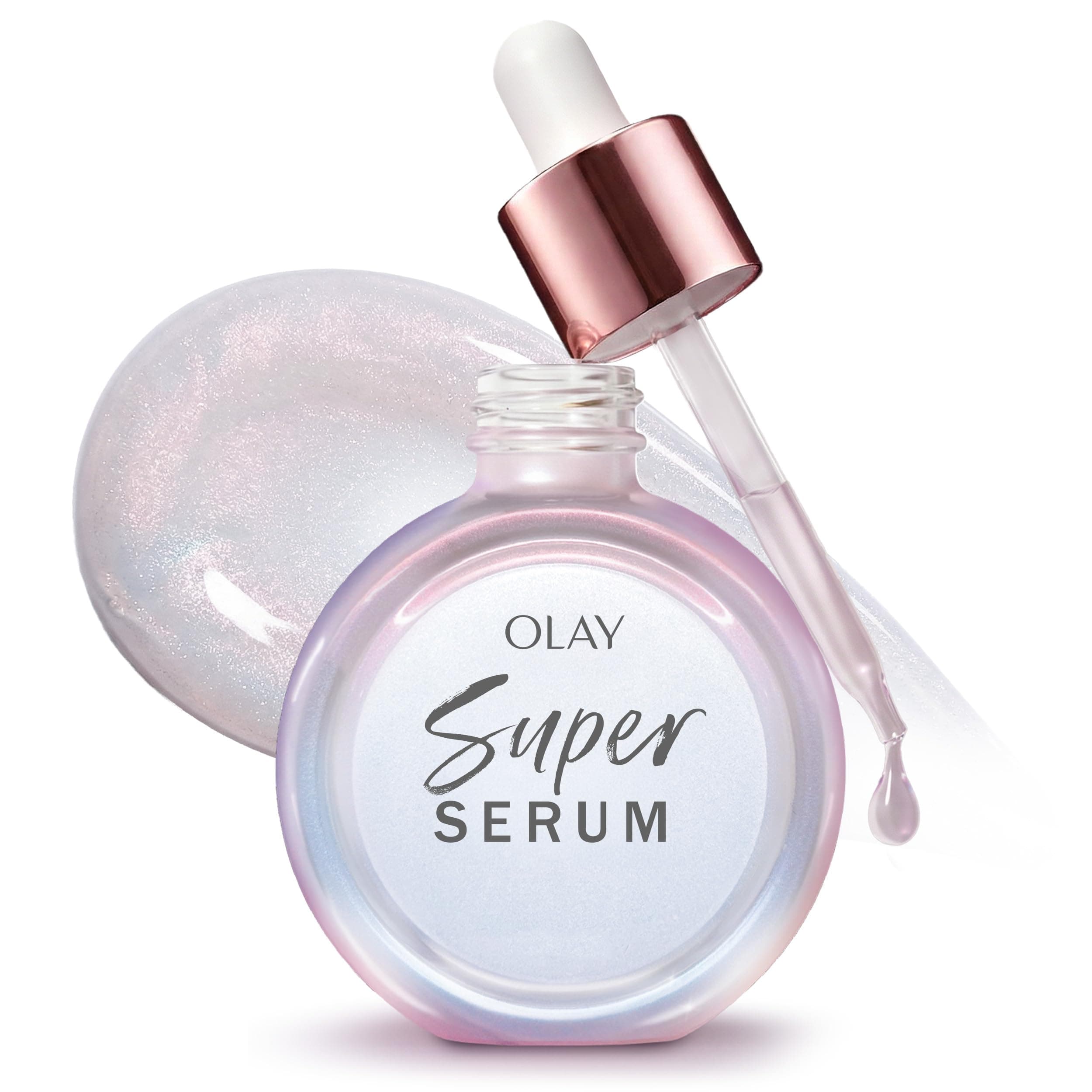Super Serum - Vitamin C & E, Niacinamide, Collagen Peptide, AHA - Glass Skin Care for Face - Brightening, Hydrating, Firming, Evens Tone, Smooths Fine Lines, Dark Spot Reduction, 1.0 Oz