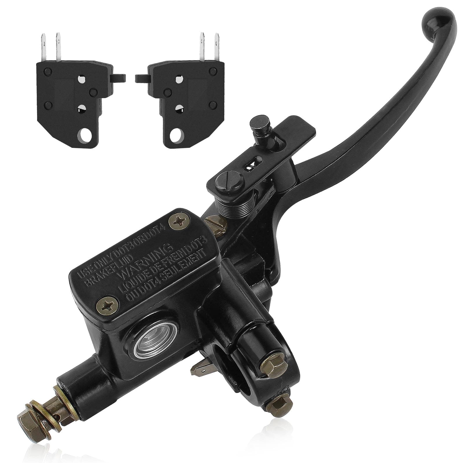 7/8 inch Right Handlebar Hydraulic Brake Master Cylinder Lever for ATV Quad Moped Pit Dirt Bike Kids Motorcycle 50cc 70cc 90cc 110cc 125cc 150c 200cc 250cc GY6 22mm Taotao Kazuma Sunl Roketa