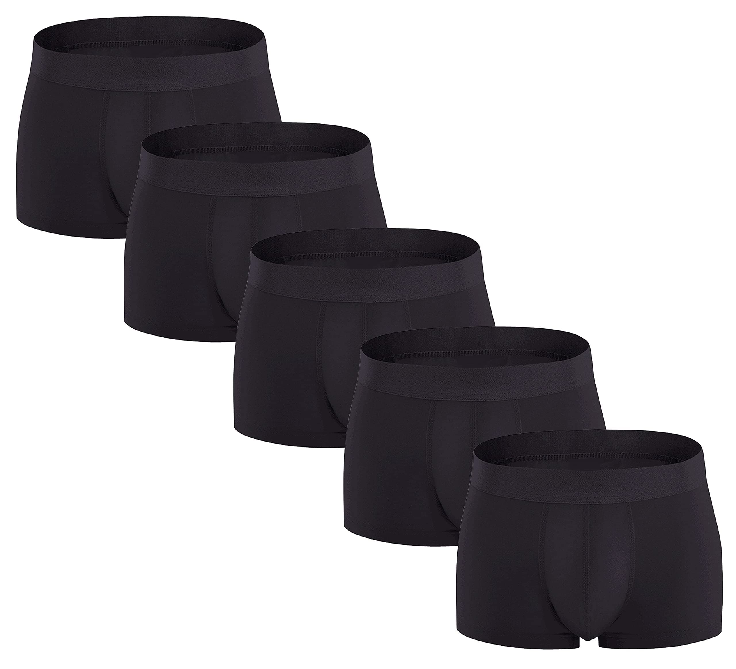 ADOLPHMen's Bamboo Viscose Multi Pack Boxer Briefs with Support Pouch, Comfortable & Breathable Sport Underwear