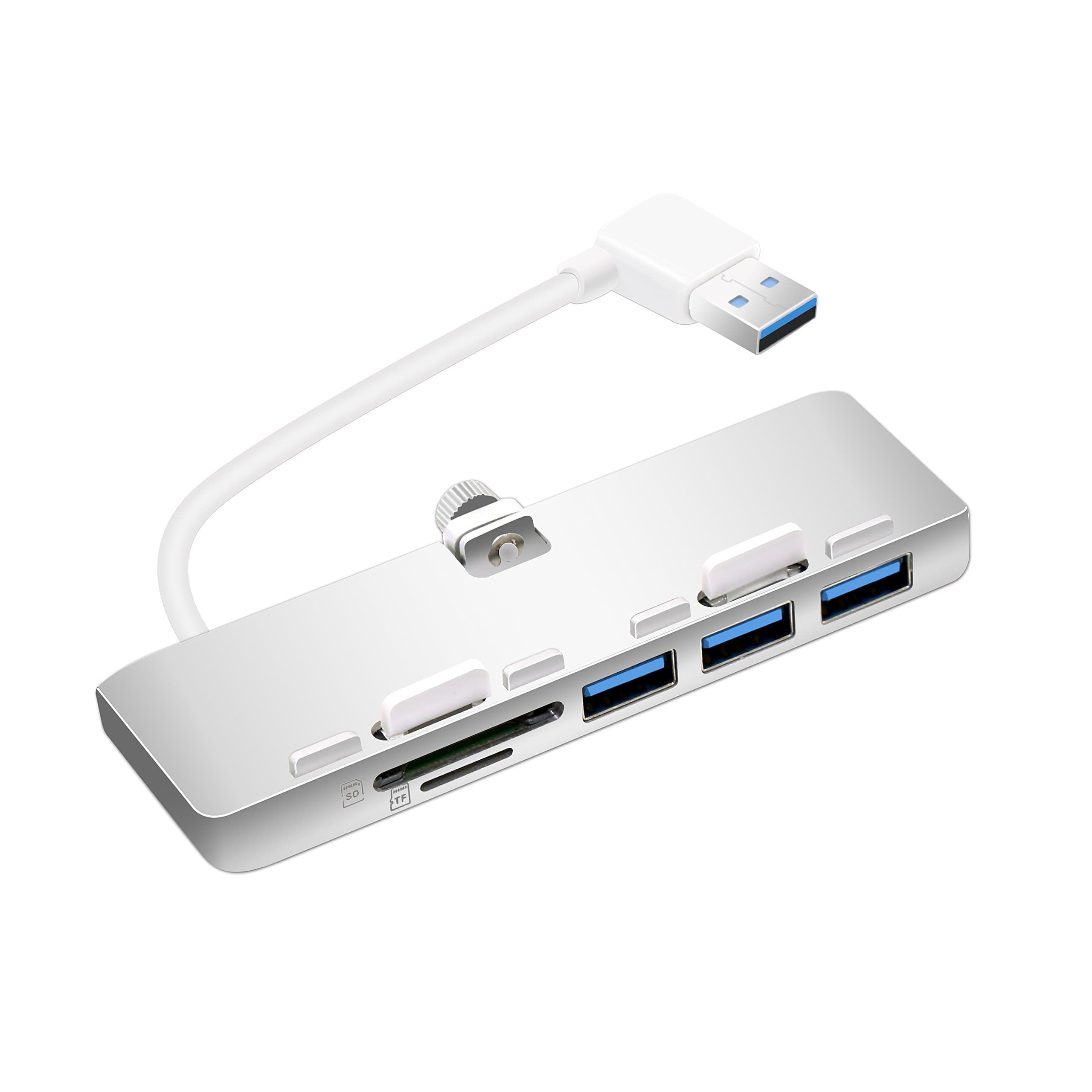 cateck Ultra-Thin Premium Aluminum 3-Port USB 3.0 hub with sd/tf Card Reader Combo Exclusively Designed for iMac Slim unibody (Upgraded Version)