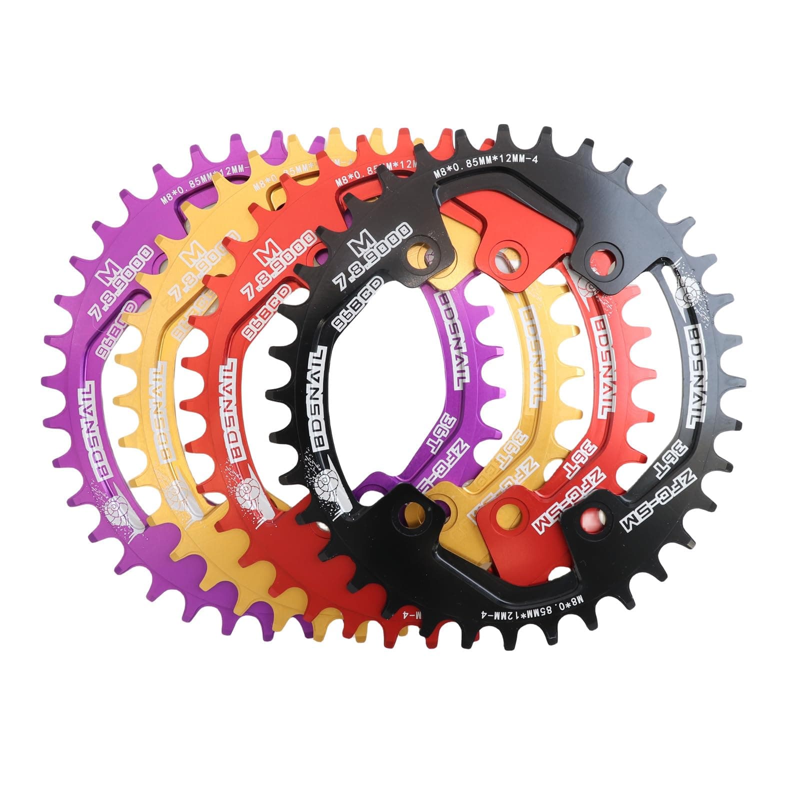 DJC Bike Chainring Asymmetrical 96BCD Round/Oval for XT SLX M6000 / M7000 / M8000 / M9000 MTB 7/8/9/10/11/12 Speed Narrow Wide 30T/32T/34T/36T/38T Tooth