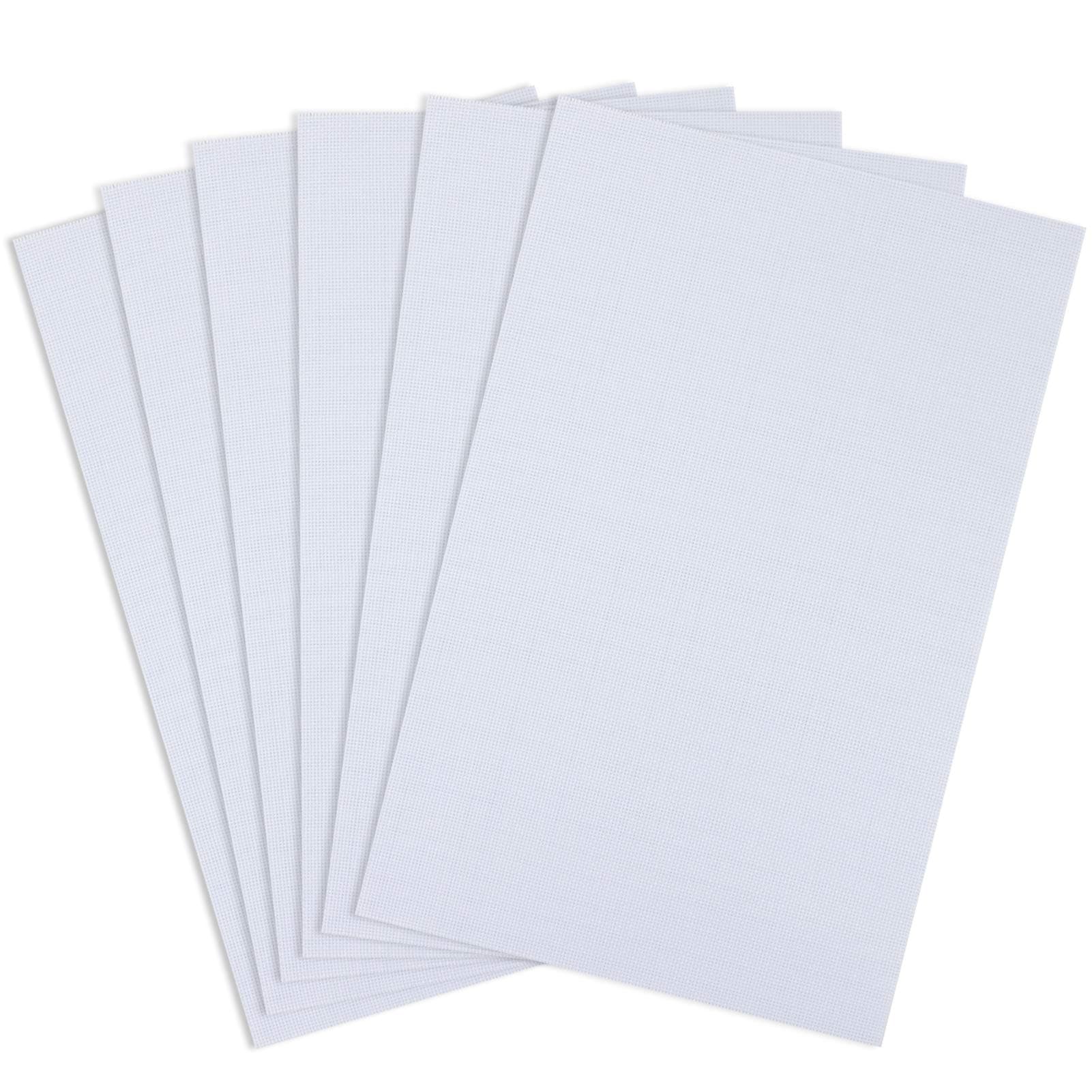 Similane 6 Pieces Aida Cloth 14 Count Cross Stitch Fabric, White, 12 by 18-Inch