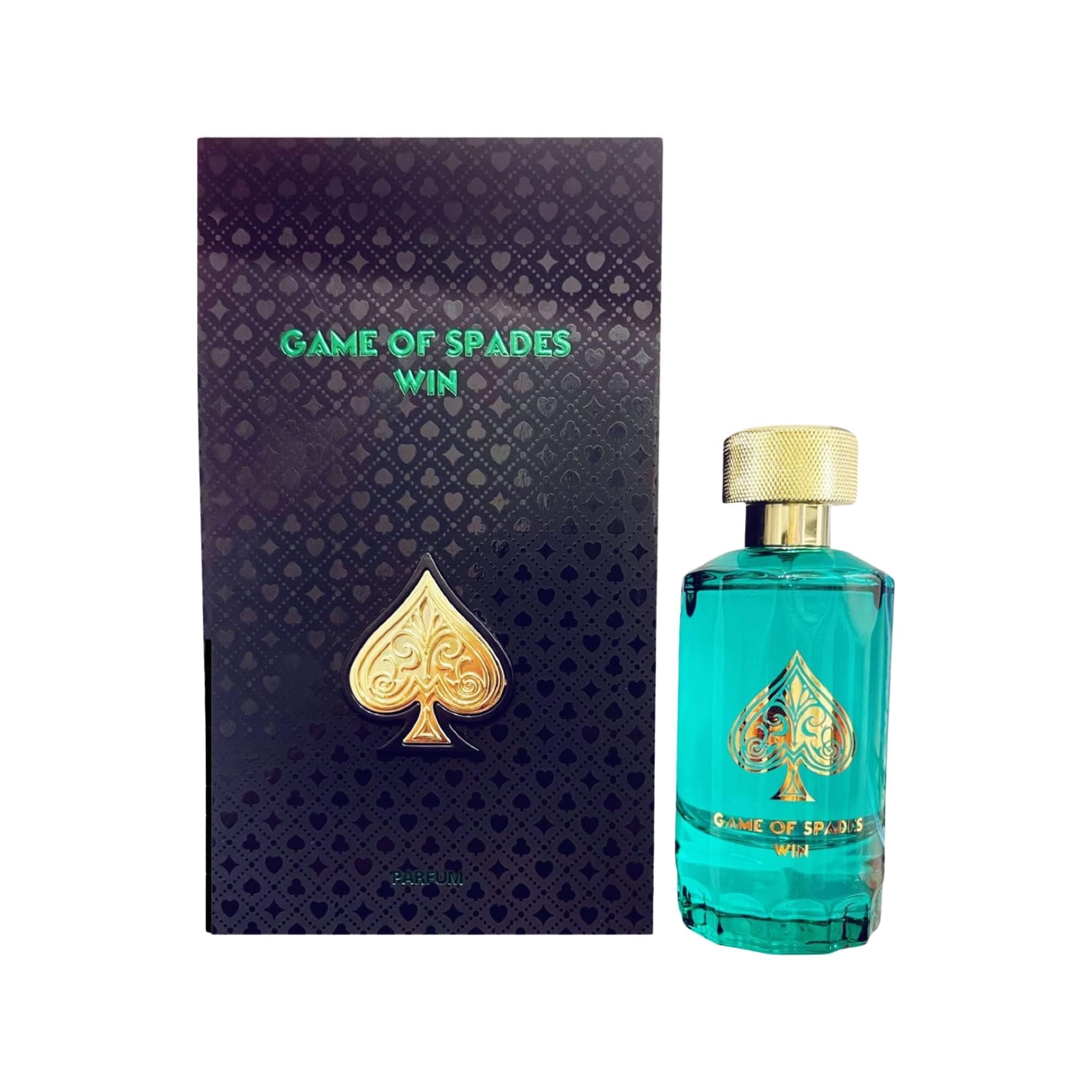 Game of Spades Win Parfum Spray | 3.4 oz (100ml) | Fresh, Floral, Musk, Sweet, Amber, Vanilla Scent | Long Lasting Fragrance for Men and Women (Unisex)