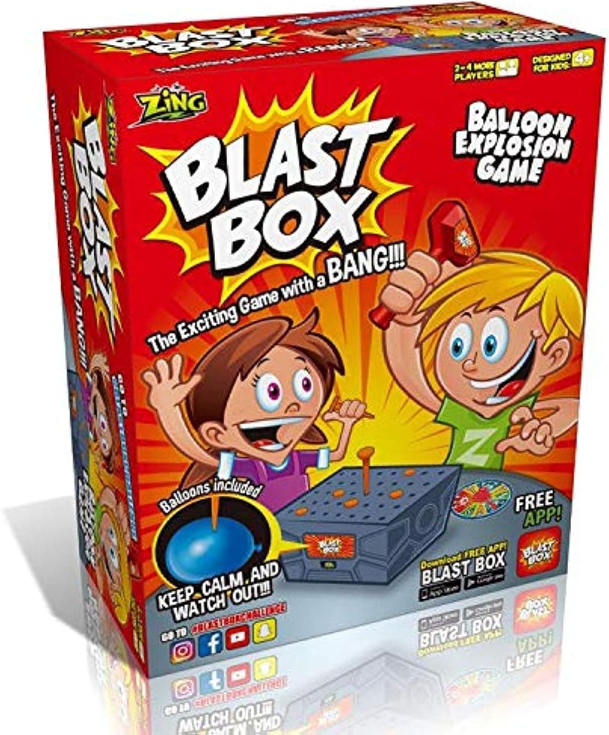 Desktop Game Blast Box Knock Box Tricky Toy Burst Balloon Funny Prank Family Friends Play toy Creative Gift Christmas Present