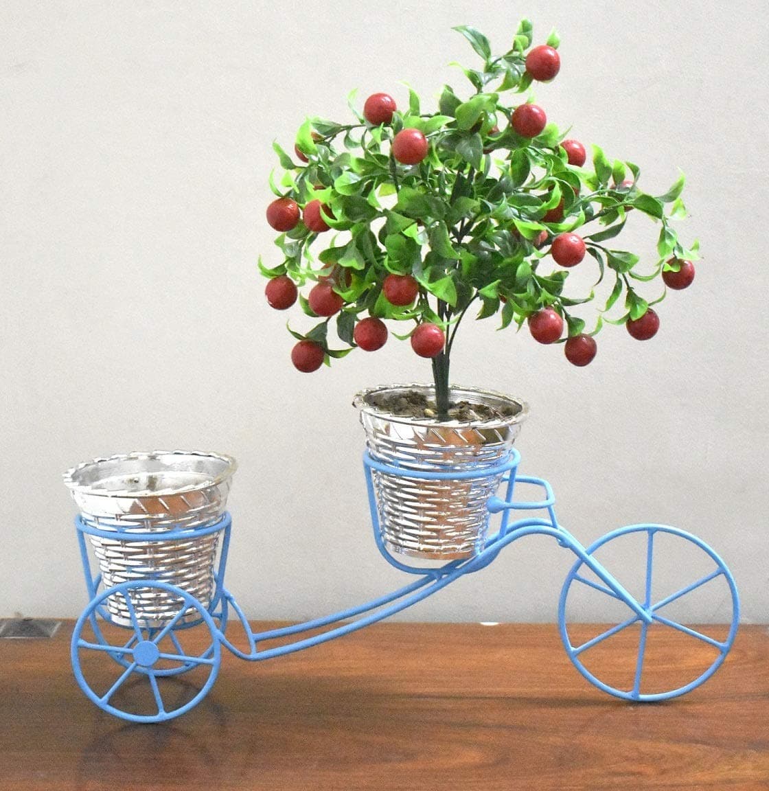 Erbanize® Cycle Plant Stand, Cycle Rickshaw Flower Vase, Flower Stand. Indoor Home Decor, Decorative. Metal Art Handcrafted.
