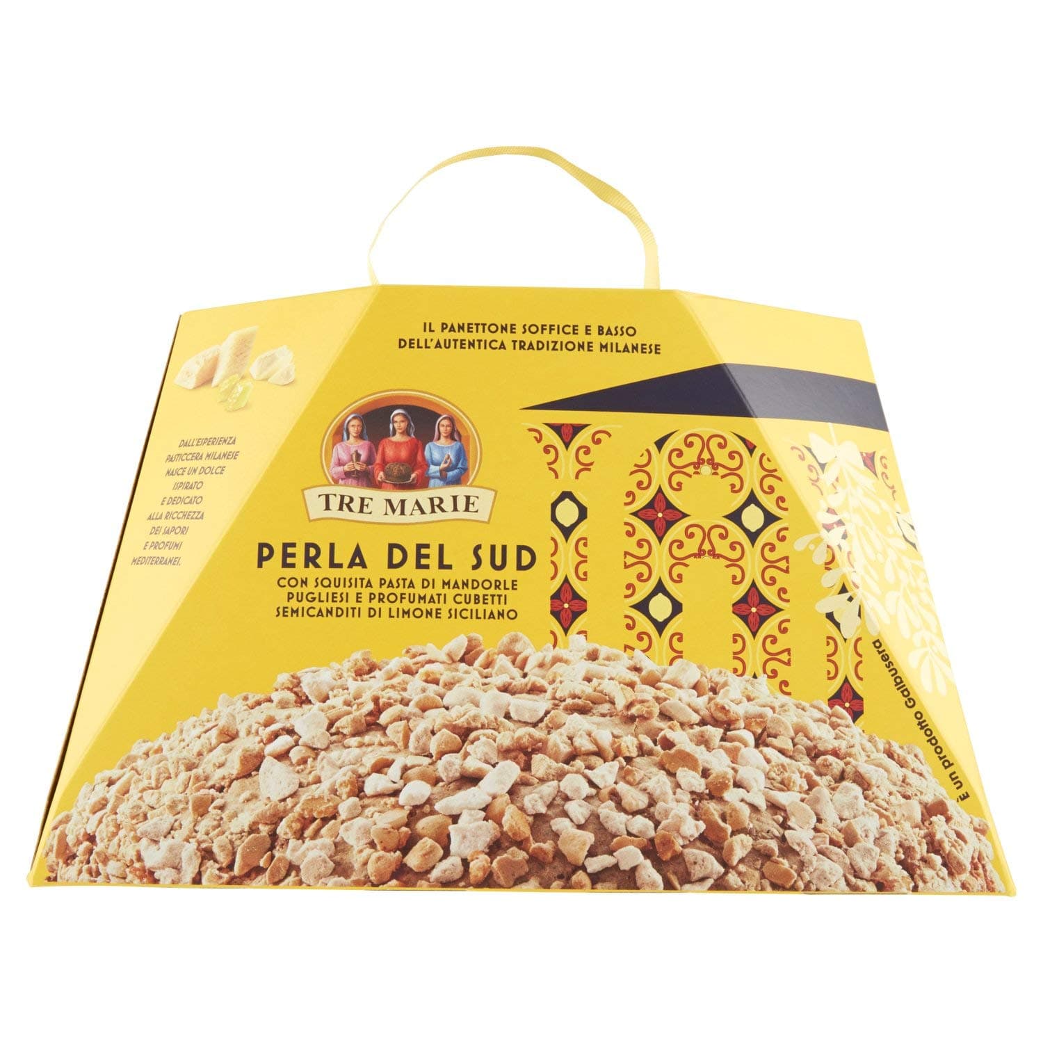 Tre Marie :"Perla Del Sud" Italian Panettone with Lemon Peel, 850g /29.98oz