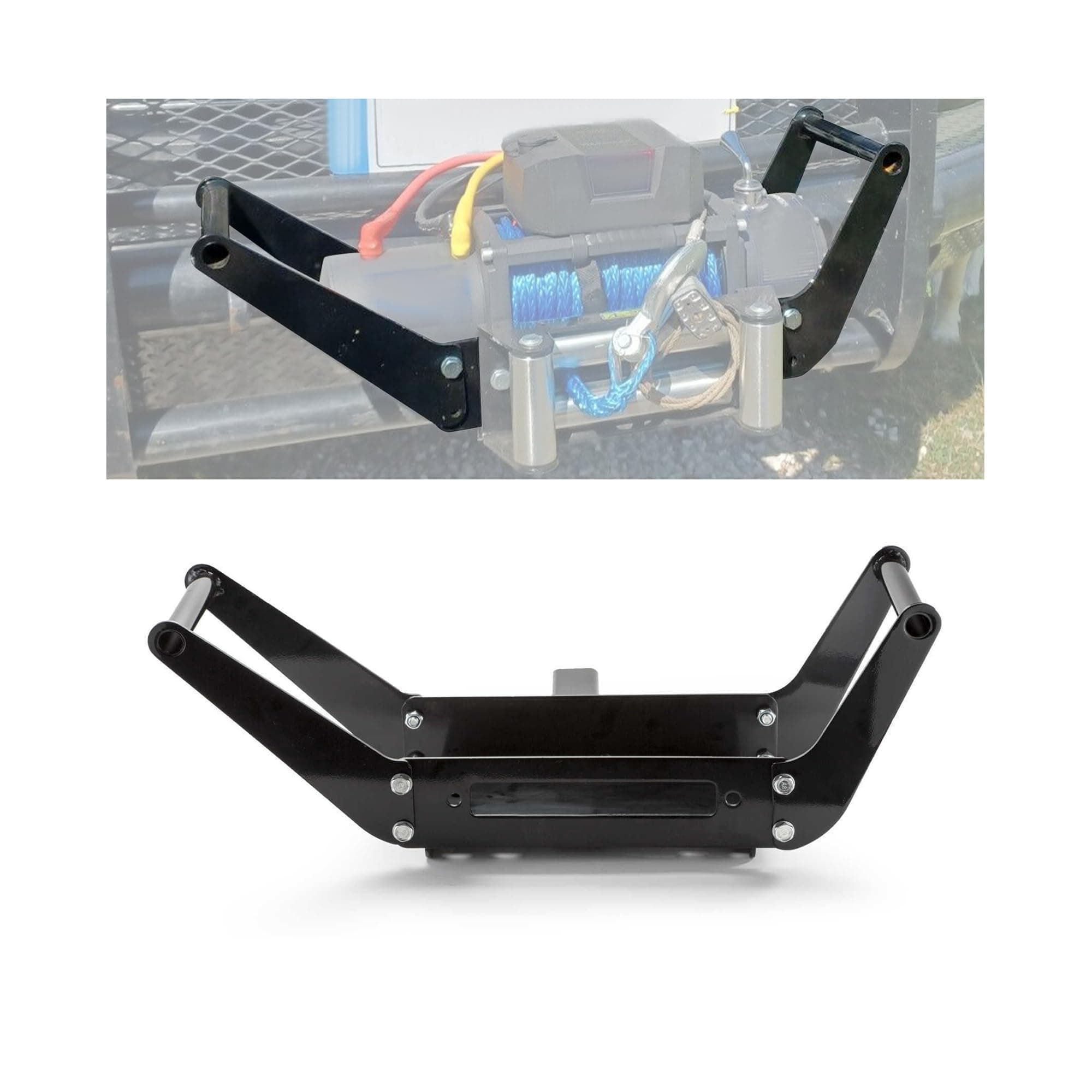 ECOTRIC 10x 4 1/2 Cradle Winch Mount Mounting Plate 13,000 Lb Capacity Recovery Winches