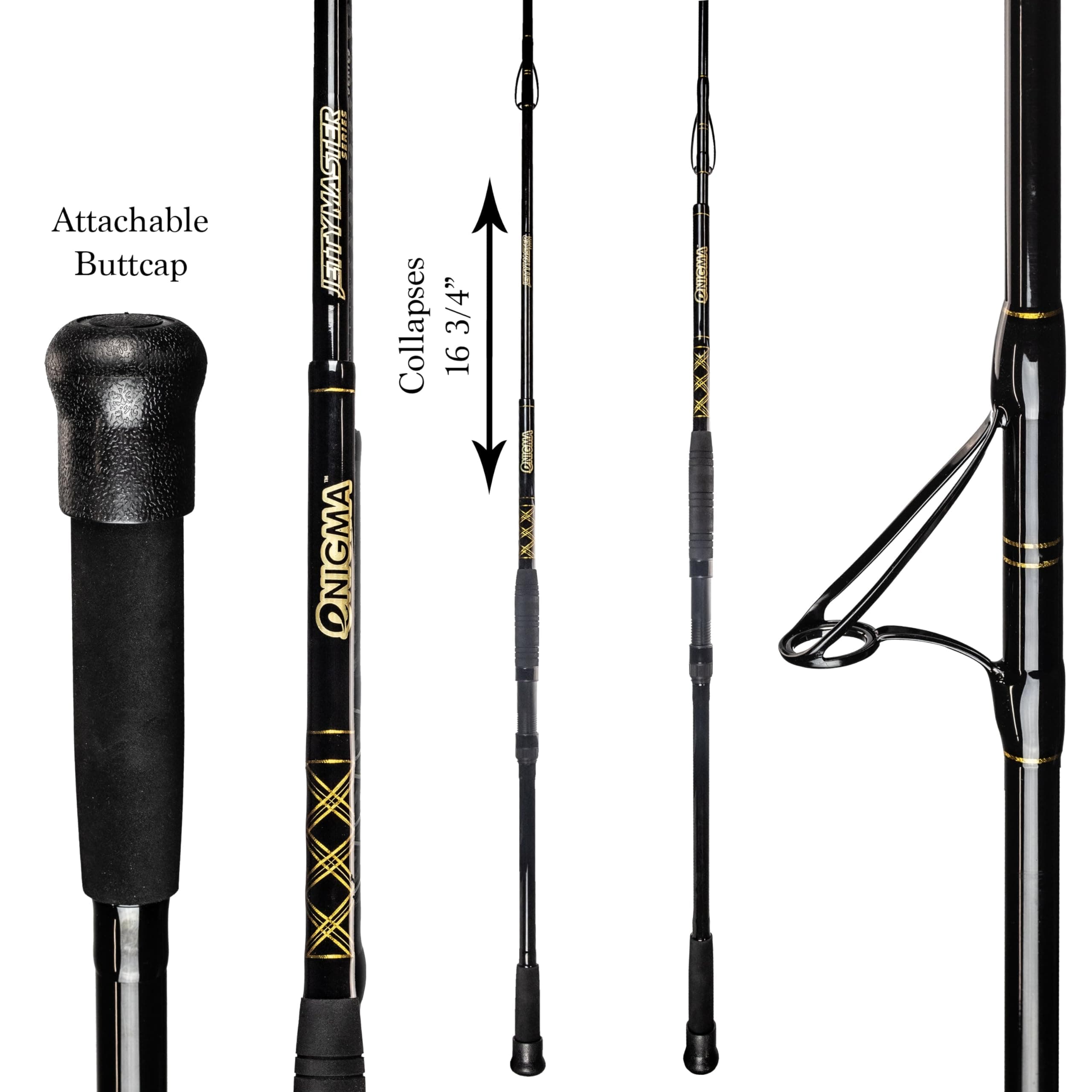 Enigma Fishing Equipment & Accessories - Jetty Master Series Spinning Pole - 9' High Performance Surf Rod – Saltwater Fishing Rod for Extreme Conditions