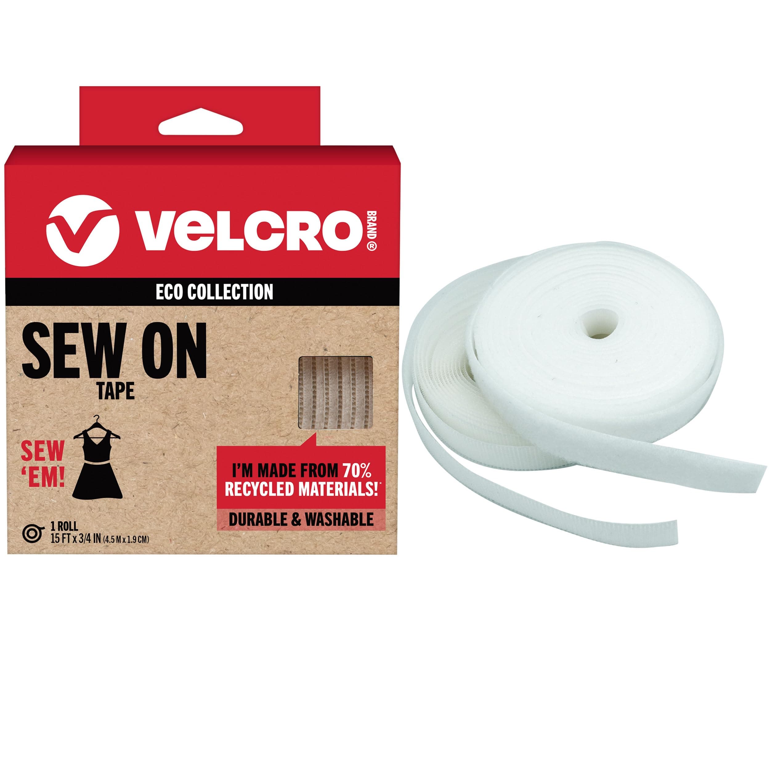 VELCRO Brand ECO Collection Sew on Tape