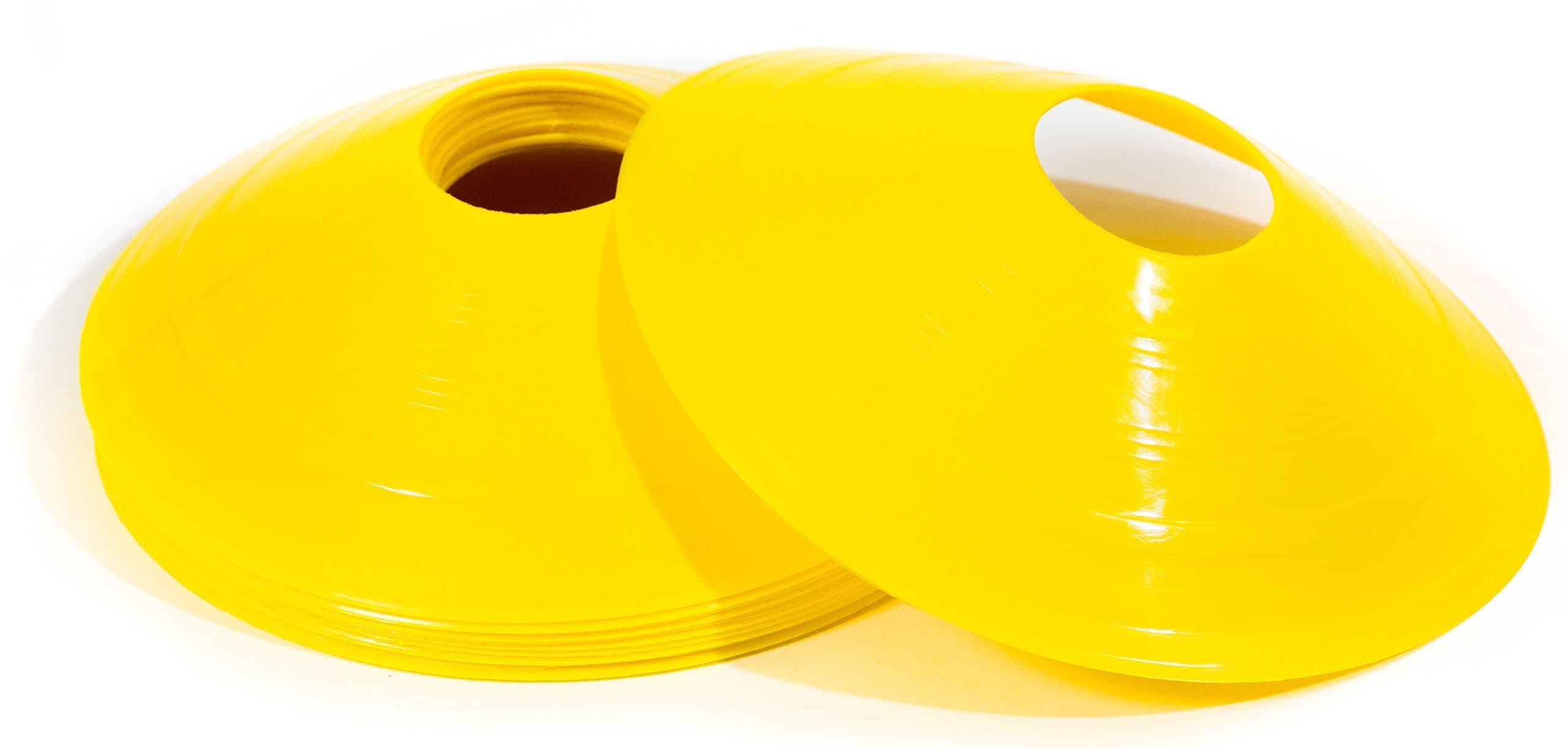 Yellow Soccer Disc Set with 12 Practice Sports Cones