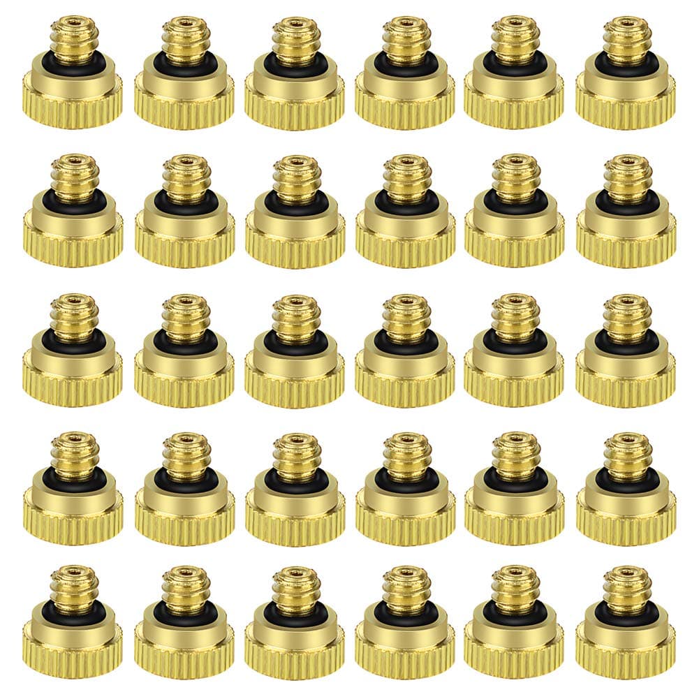 Misting Nozzle, Cool Mist Nozzle,Brass Mister Nozzle for Outdoor,Greenhouse,Patio,Commercial,Garden Misting Nozzle,Orifice (0.2mm/30pcs)