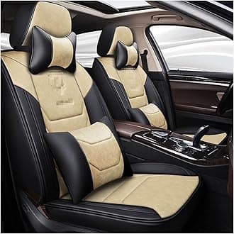 Car Seat Cover Car Leather Seat Protector Covers For Jaguar For XF For F-pace For XJ For XE For F-type For XK For E-pace Seat Covers Auto Interior Accessories (Color : Beige, Size : Deluxe Edition)