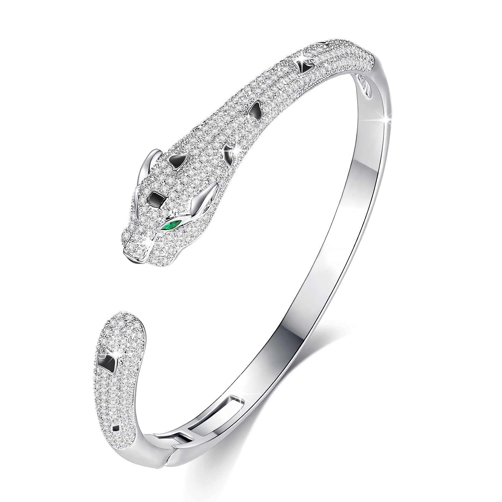 VICISION Panther Bracelet/Panther Ring, Gold/Silver Leopard Design Bangle/Ring, Gifts for Mom Wife Girlfriend Her on Anniversary Valentines Day Mothers Day Christmas Birthday Gifts for Women