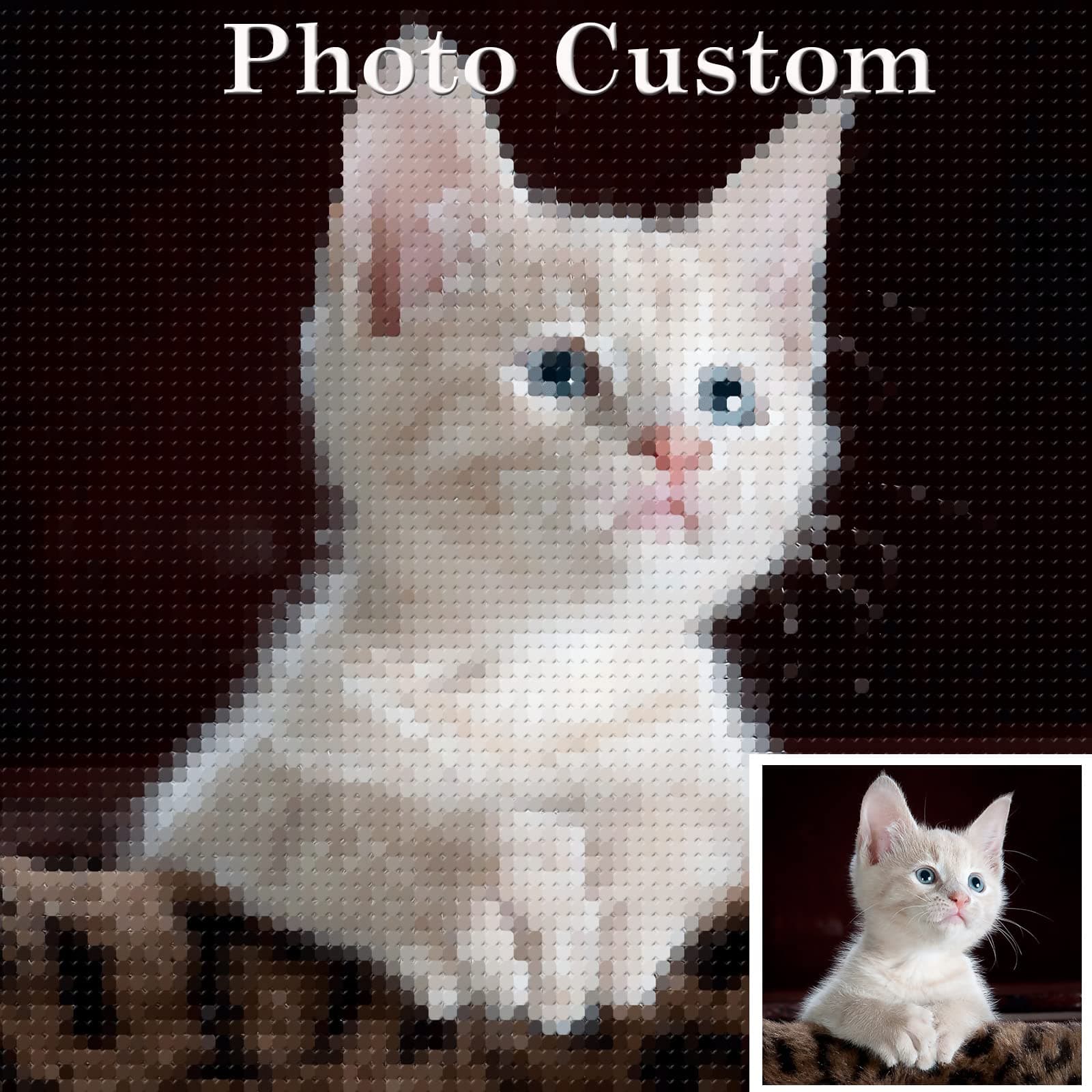 Custom Diamond Paintings,5D Personalized Diamond Art from photo,Customized Private Picture Arts Craft Decor for Adults,gifts,Family, Mom, Dad, Kids, Dog, Friends, Loves(Square,24X35inch/60X90cm)