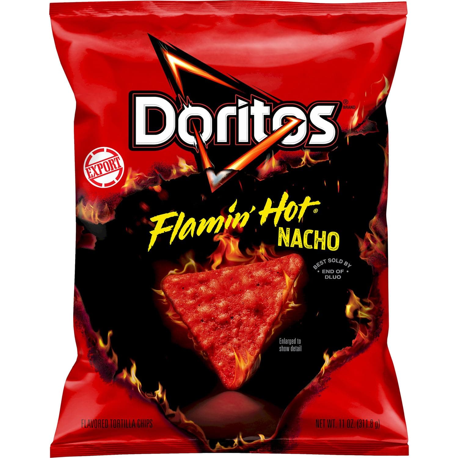 Frito Lay Flamin' Hot Nacho Cheese Tortilla Chips, 11 Oz 311.8 G