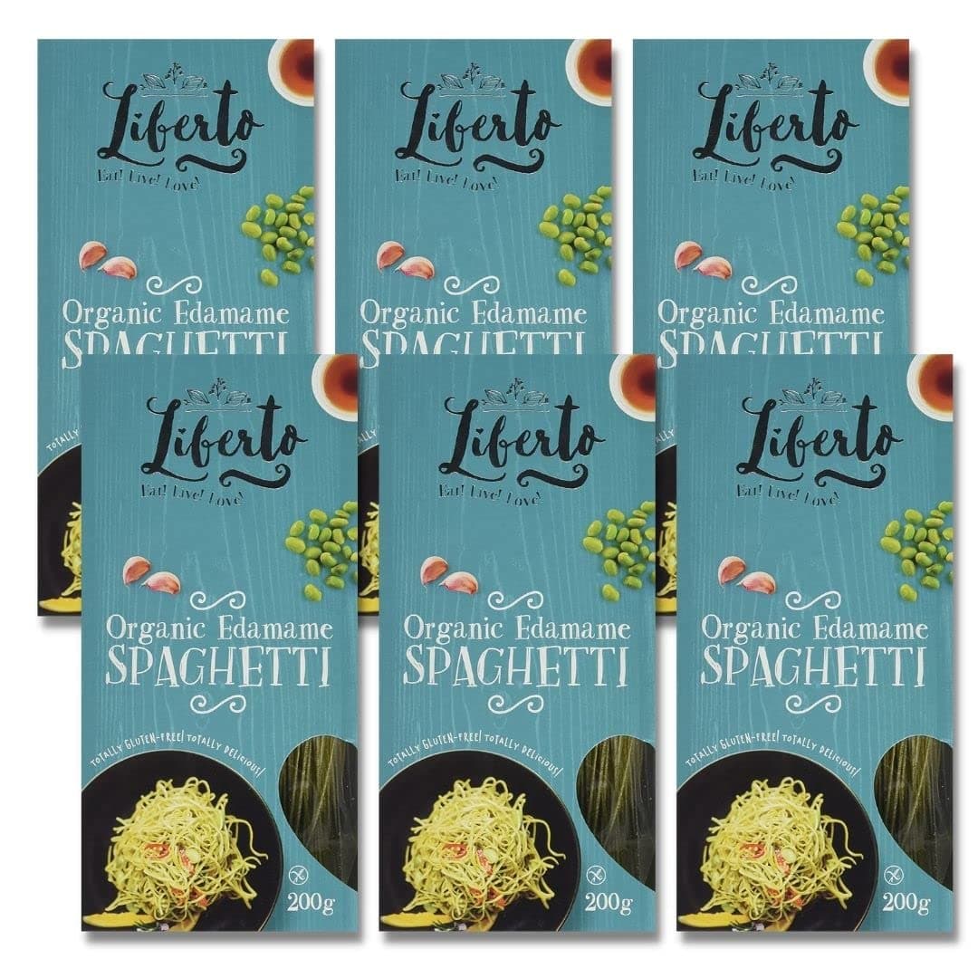 Liberto Organic Vegan Edamame Spaghetti 200 g (Pack of 6)