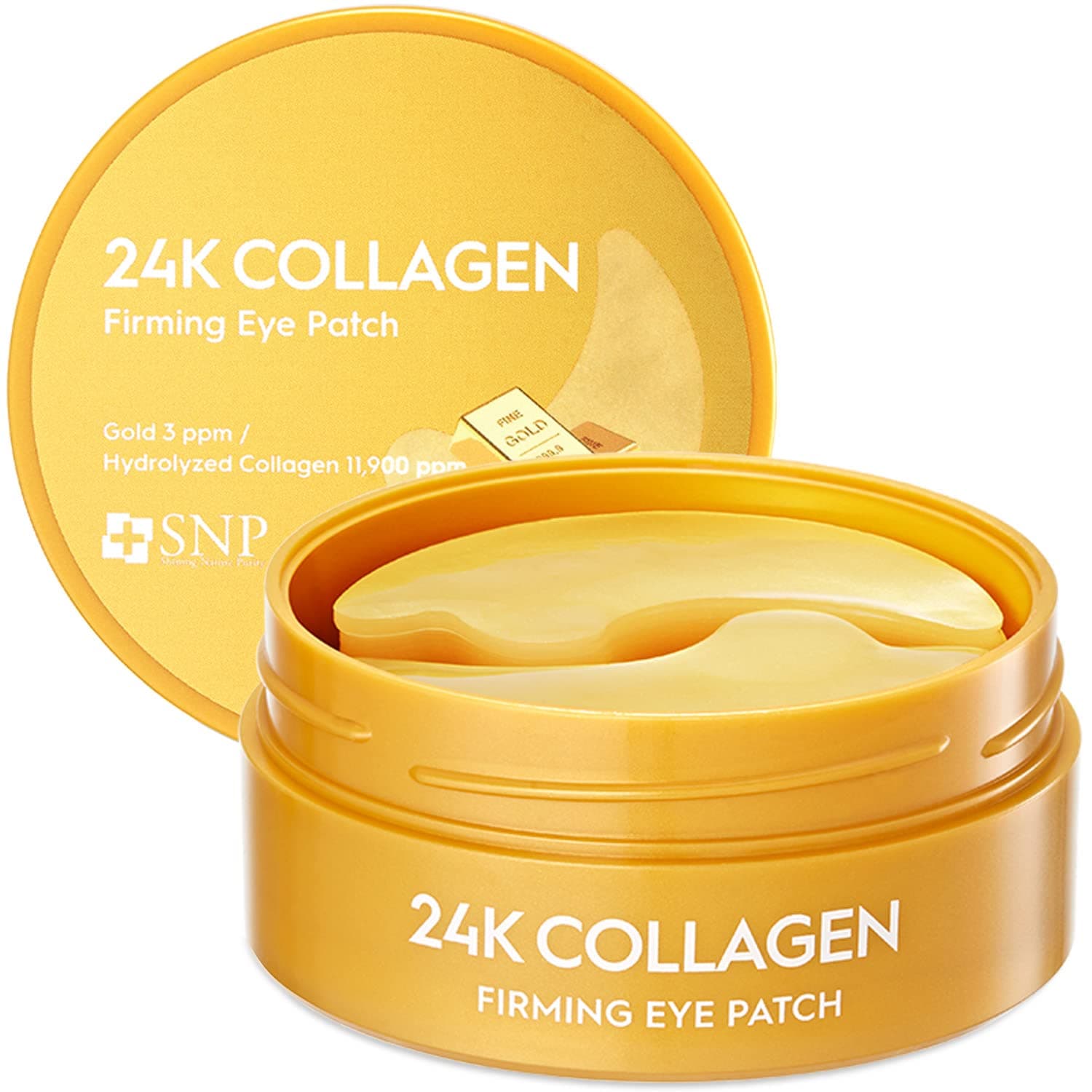 SNP - Real 24K Gold Firming Eye Patch with Collagen - Plumps & Tightens for All Skin Types - 60 Patches - Best Gift Idea for Mom, Girlfriend, Wife, Her, Women