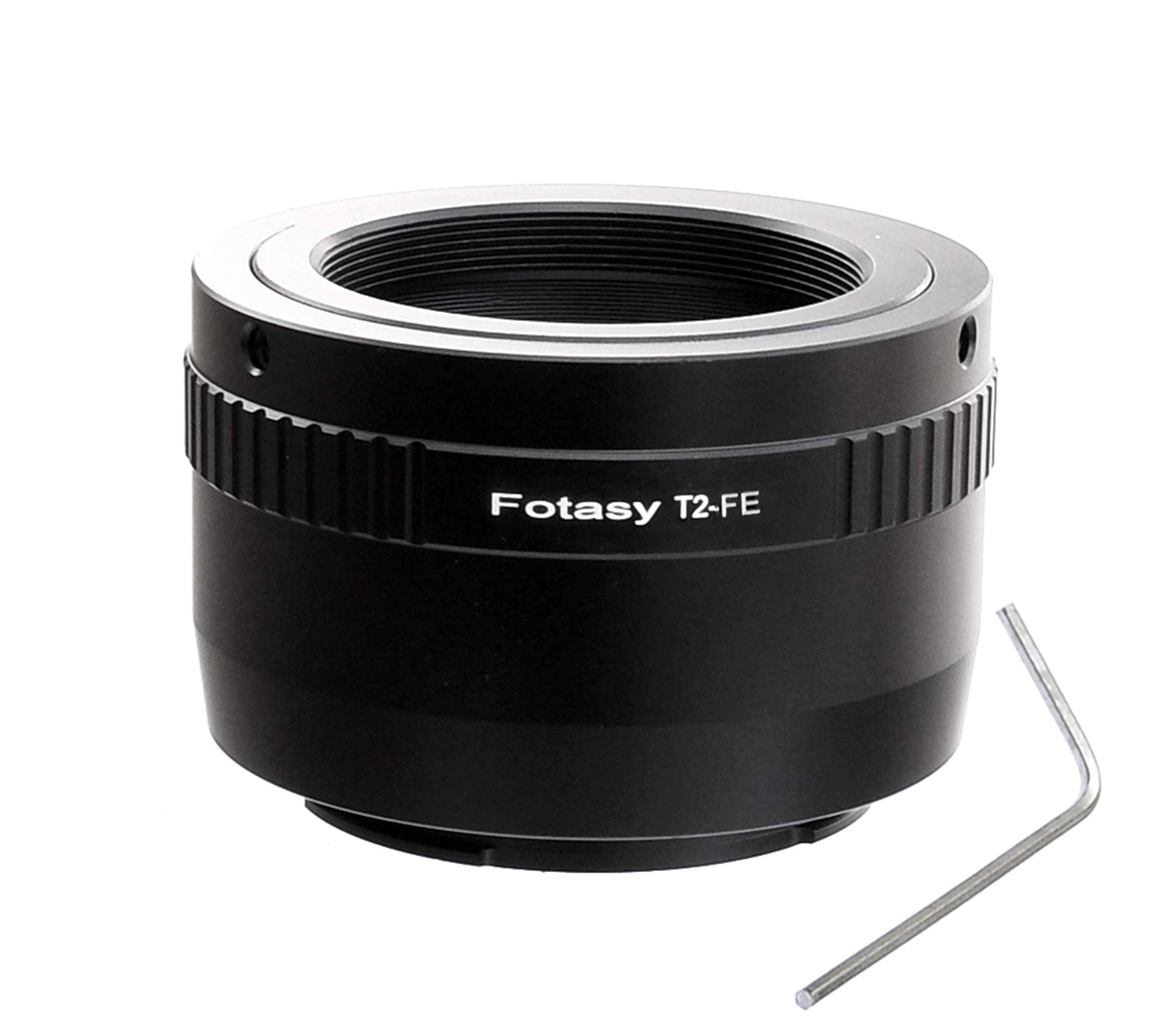 Fotasy T Mount Lens to Sony E-Mount Adapter, Compatible with T2 T Mount Telephoto Lens & Sony E-Mount Camera NEX-5T NEX-6 NEX-7 a3000 a3500 a5000 a5100 a6000 a6300 a6400 a6400 a6500 etc