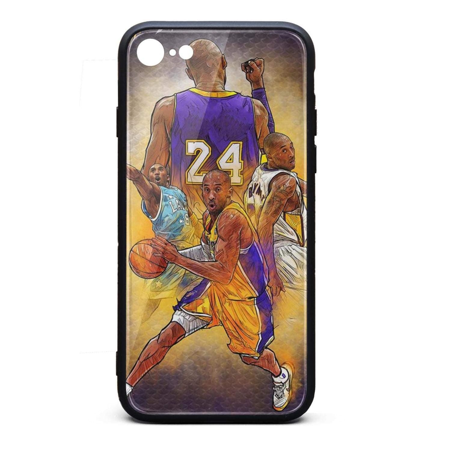 Just Hiker Players' Durable Fashionable Phone Case for iPhone 7 and 8 Anti-Fingerprint Thin TPU Rubber Frame PC Back Cover Hybrid Protective Cellphone/Mobile Phone Accessories Glossy