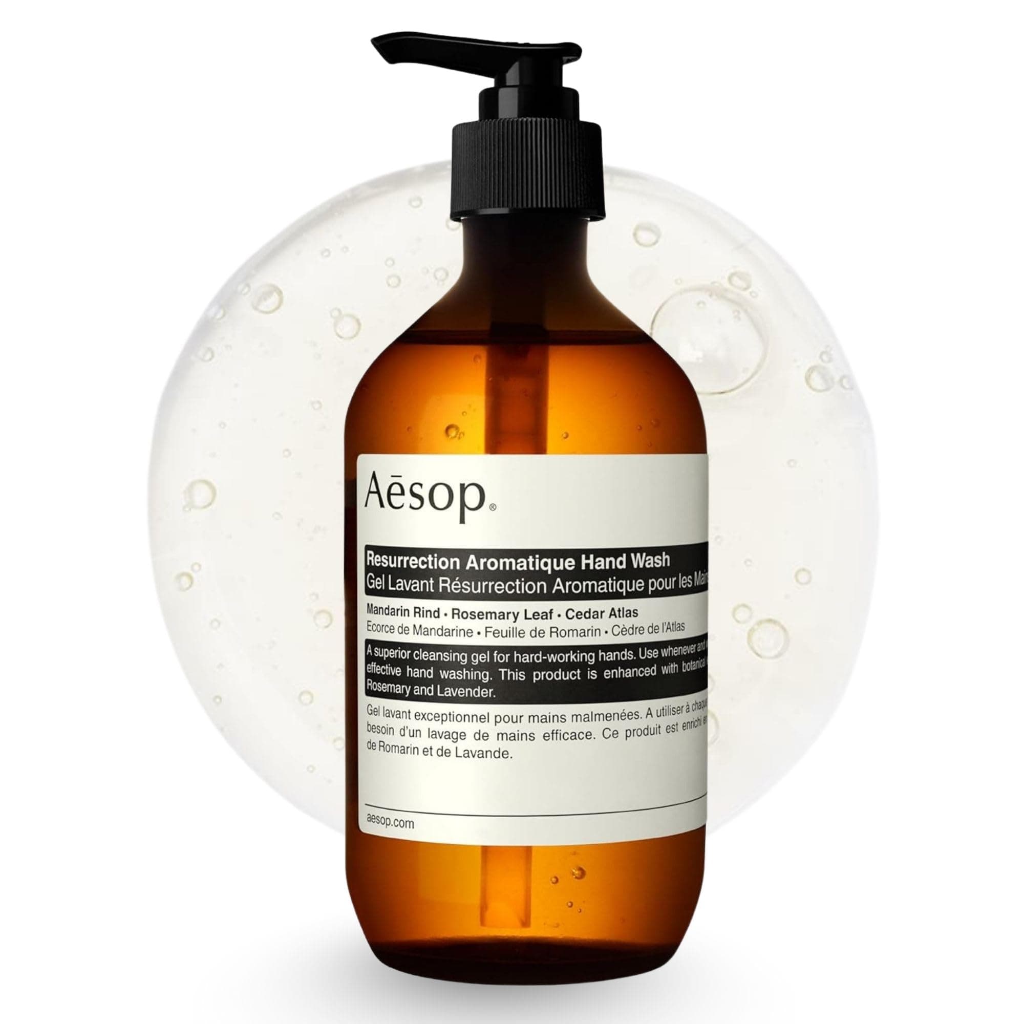 - Aesop Resurrection Nourishing Hand Wash | Gentle Cleanser with Mandarin & Rosemary to Replenish & Hydrate Skin | 500mL / 16.9oz