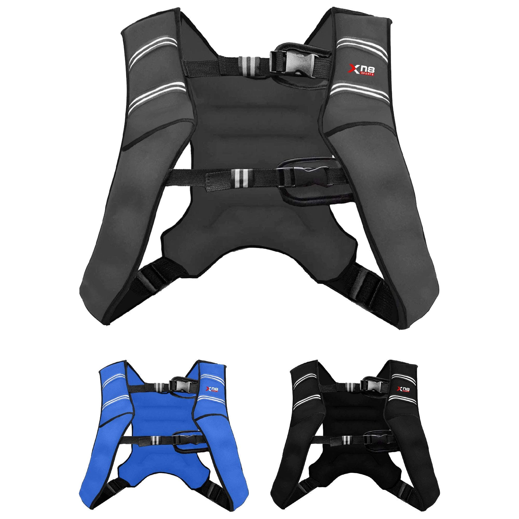 Xn8 Adjustable Weighted Vest 3.5 kg 5 kg 8 kg 10 kg Neoprene Weighted Vests for Men Women Running Jogging Walking Gym Workout Strength Training