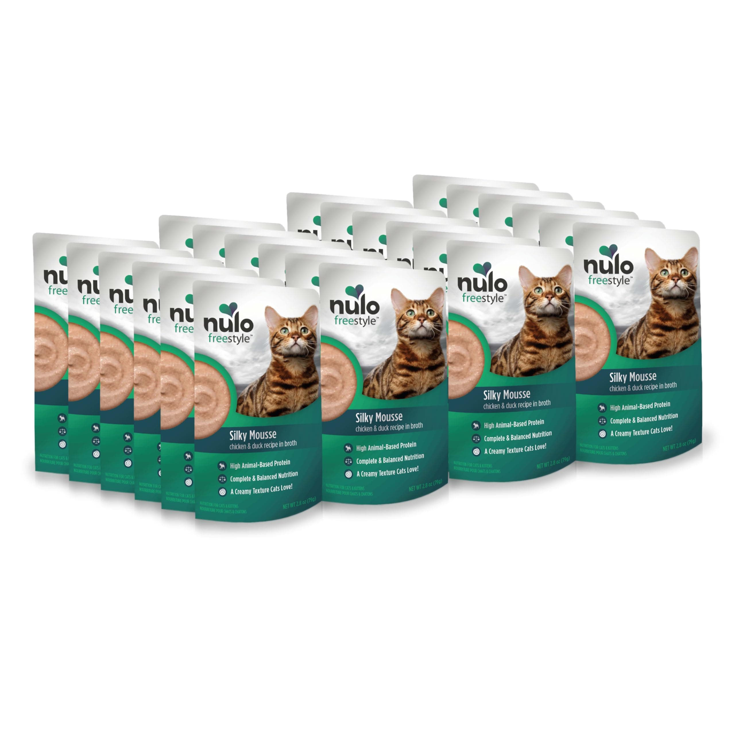 Freestyle Wet Cat Food 24 Pack Mousse, Smooth as Silk Texture with High Animal-Based Protein for Complete and Balanced Nutrition Your Kitten to Senior Cat will Crave