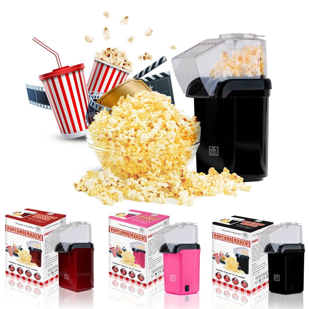 Great Value Company 1200 Watt Popcorn Maker with Butter Melting Container - Black