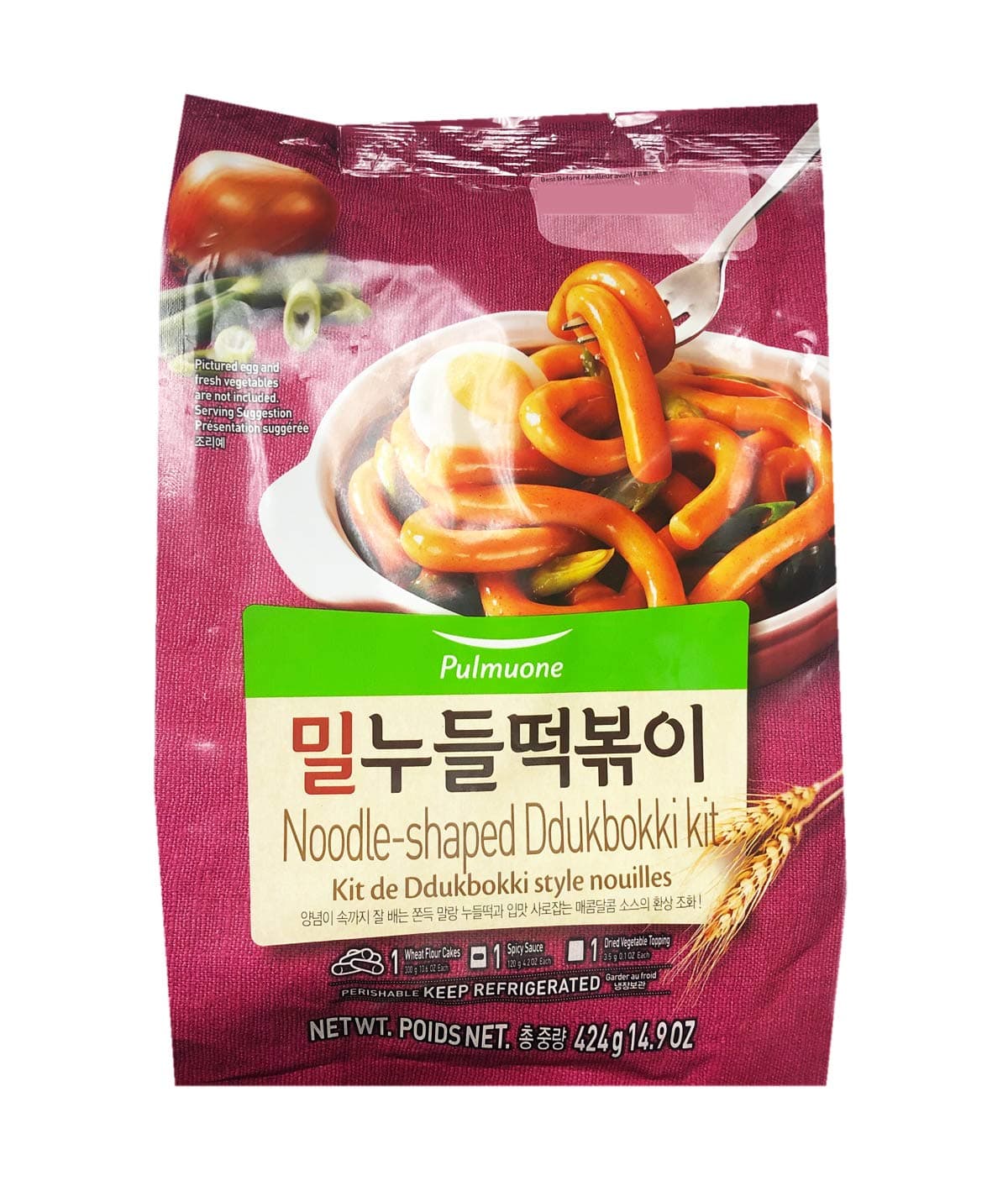 Korean Pulmuone Frozen Instant Spicy Rice Cake Tteokbokki Making Set (Spicy Noodle Rice Cake)