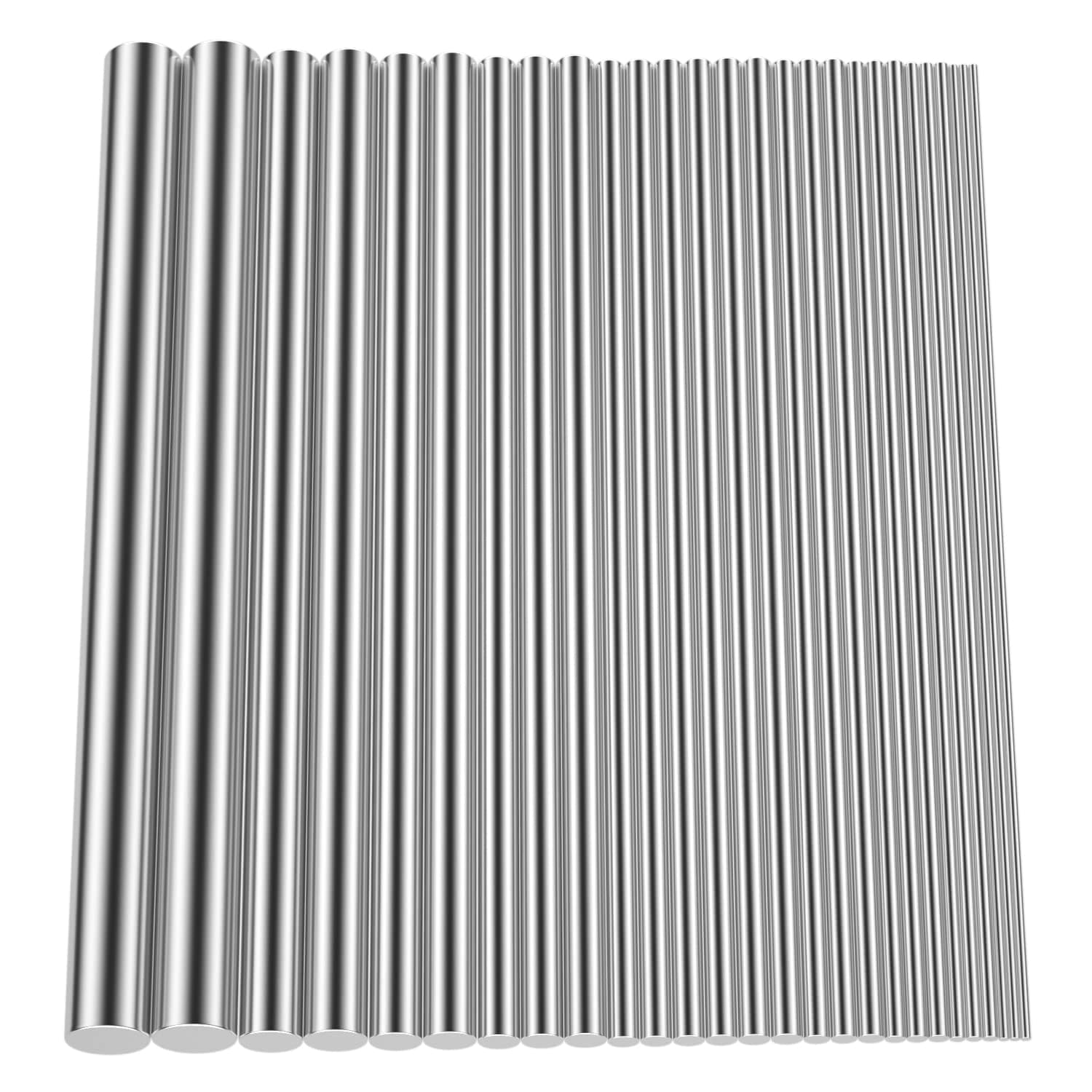 DYWISHKEY Stainless Steel Rods Assortment Kit, Diameter 1.0-8.0mm for DIY Craft Making, Handle Pin (27 Pieces)