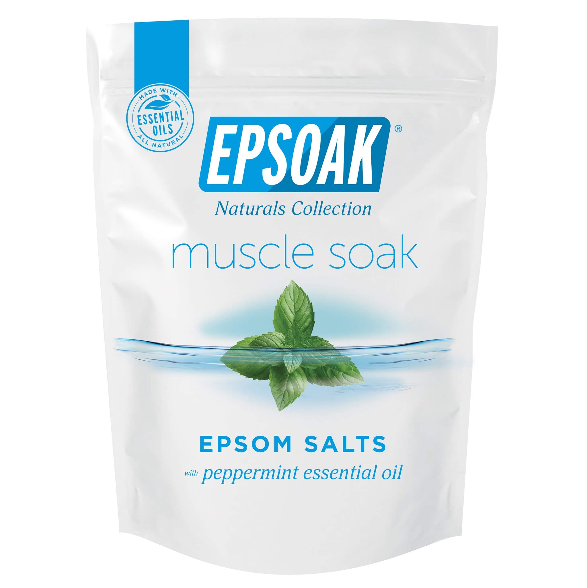 Muscle Soak 2 lb. Magnesium Sulfate USP. Resealable Epsom Salt Bag Muscle Soak, Made in The USA, Cruelty-Free Certified