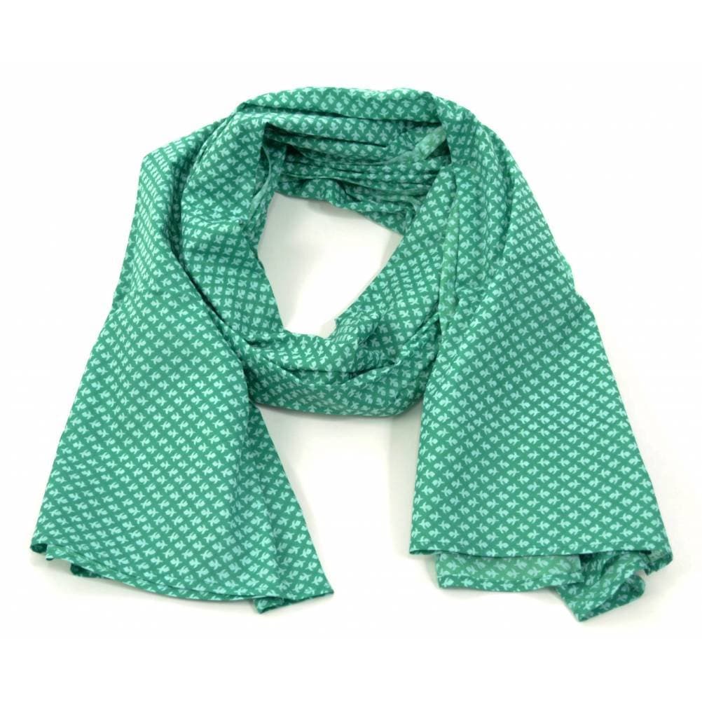 ZEN ETHIC Large Scarf Sarong SEEDING – Voile de Coton, Green, Tu